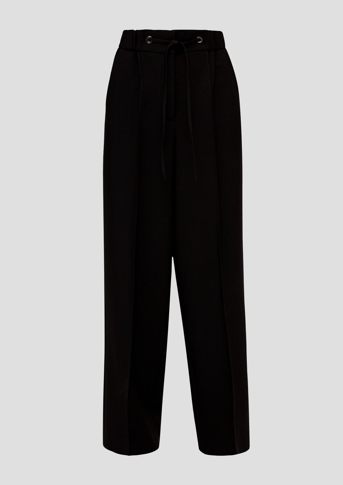 s.Oliver Regular fit: Cloth trousers with decorative stitching