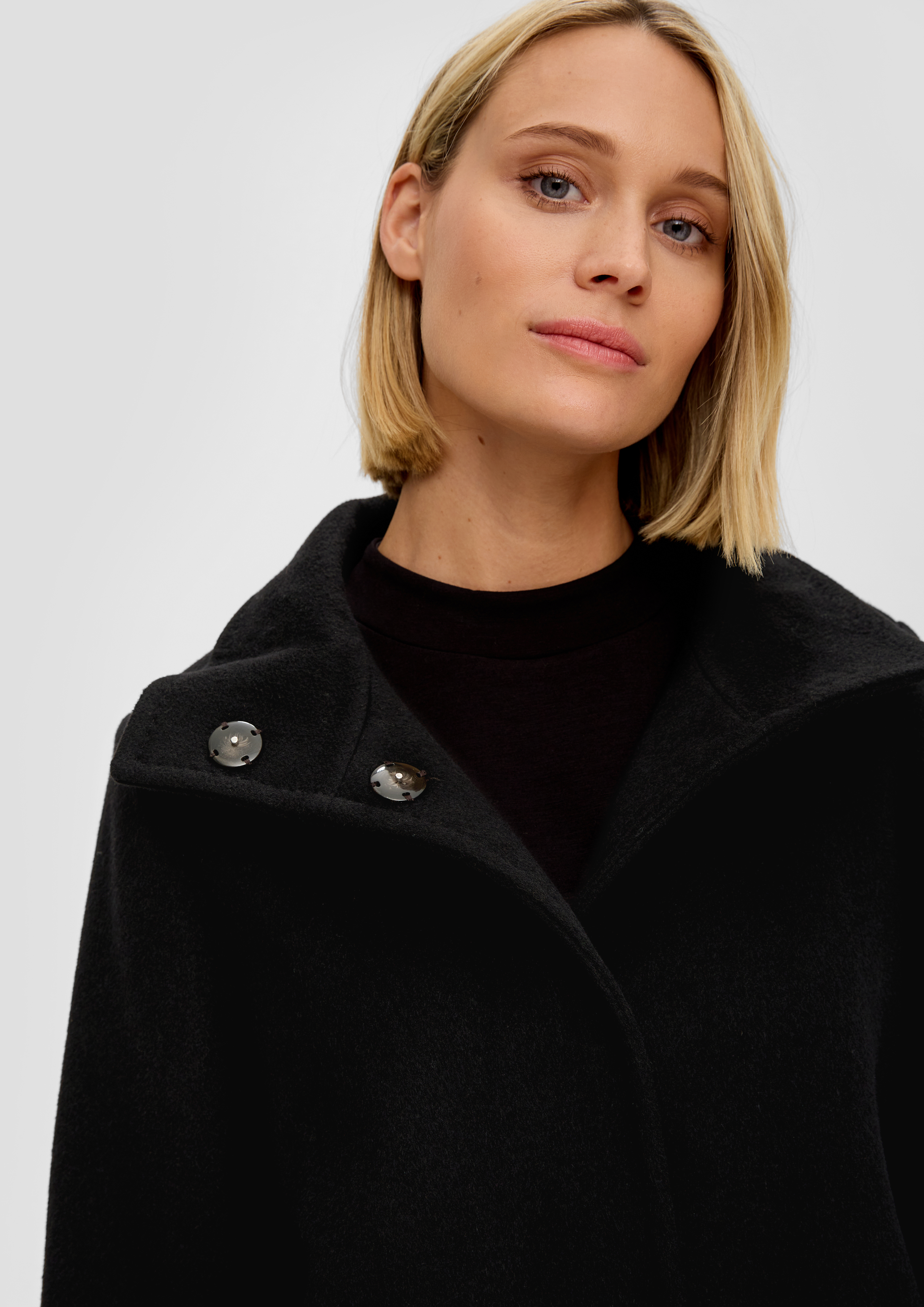 Wool blend jacket black s.Oliver