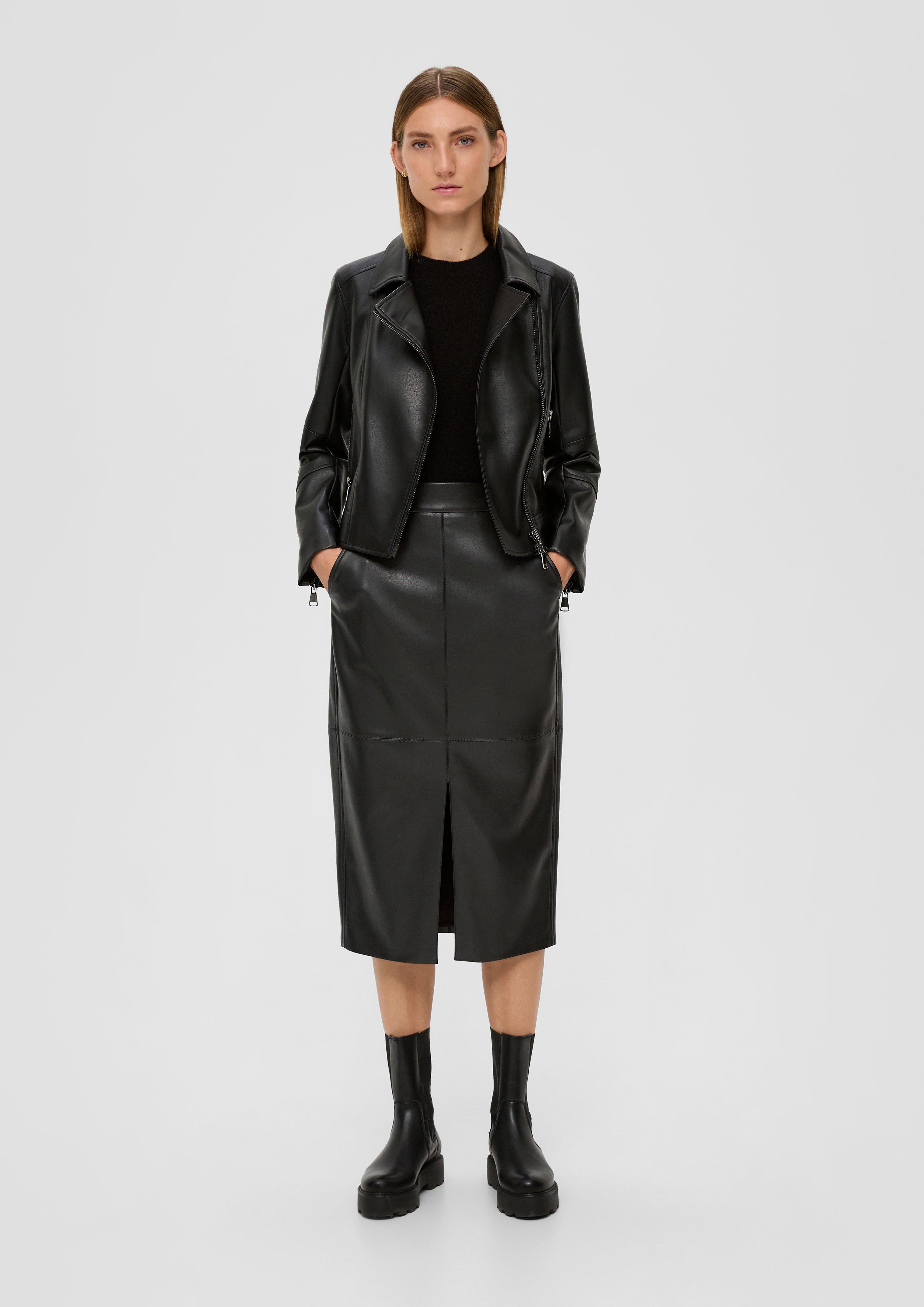 Faux leather skirt black s.Oliver