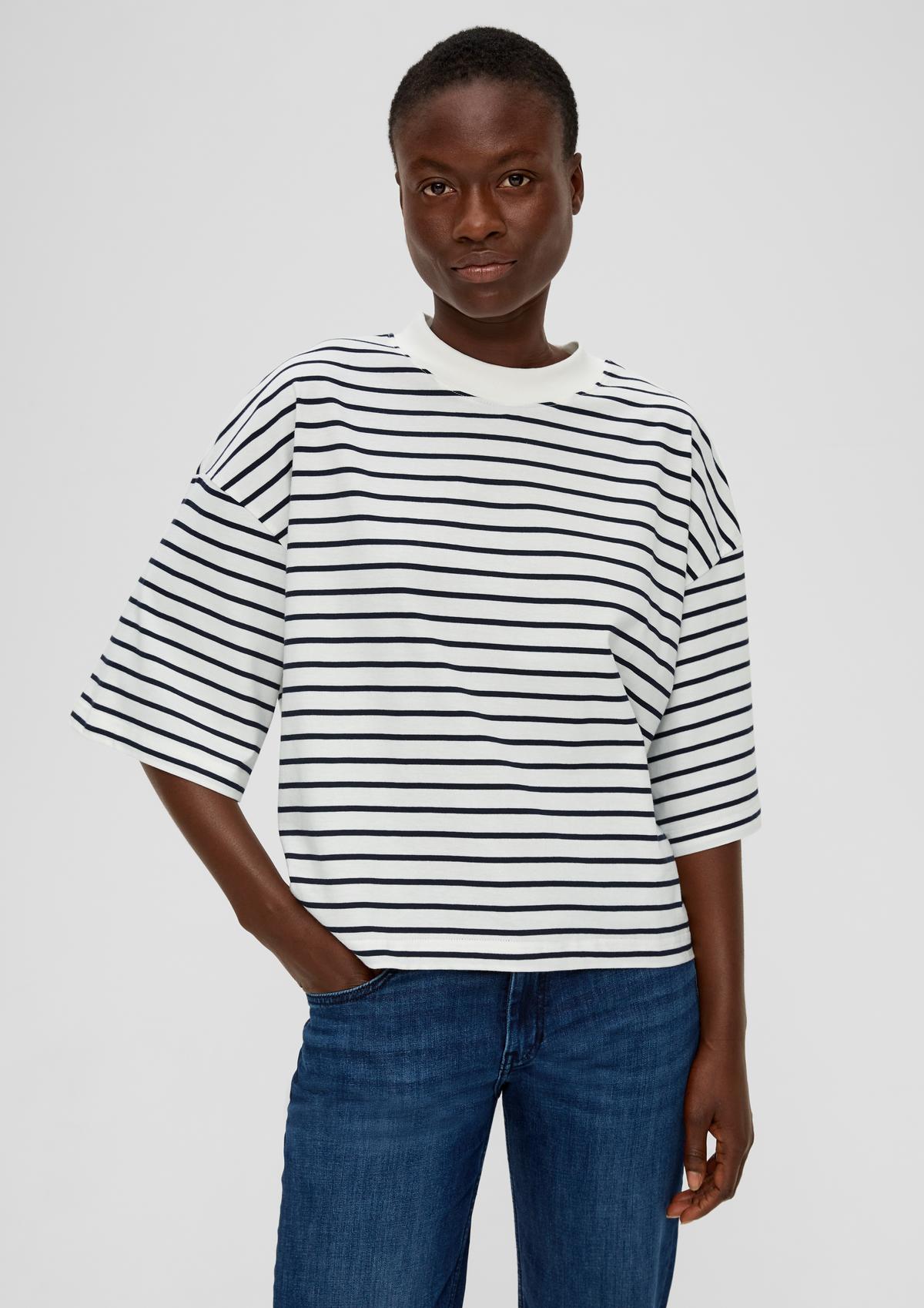 Oversized cotton-jersey top - ecru | T-Shirts