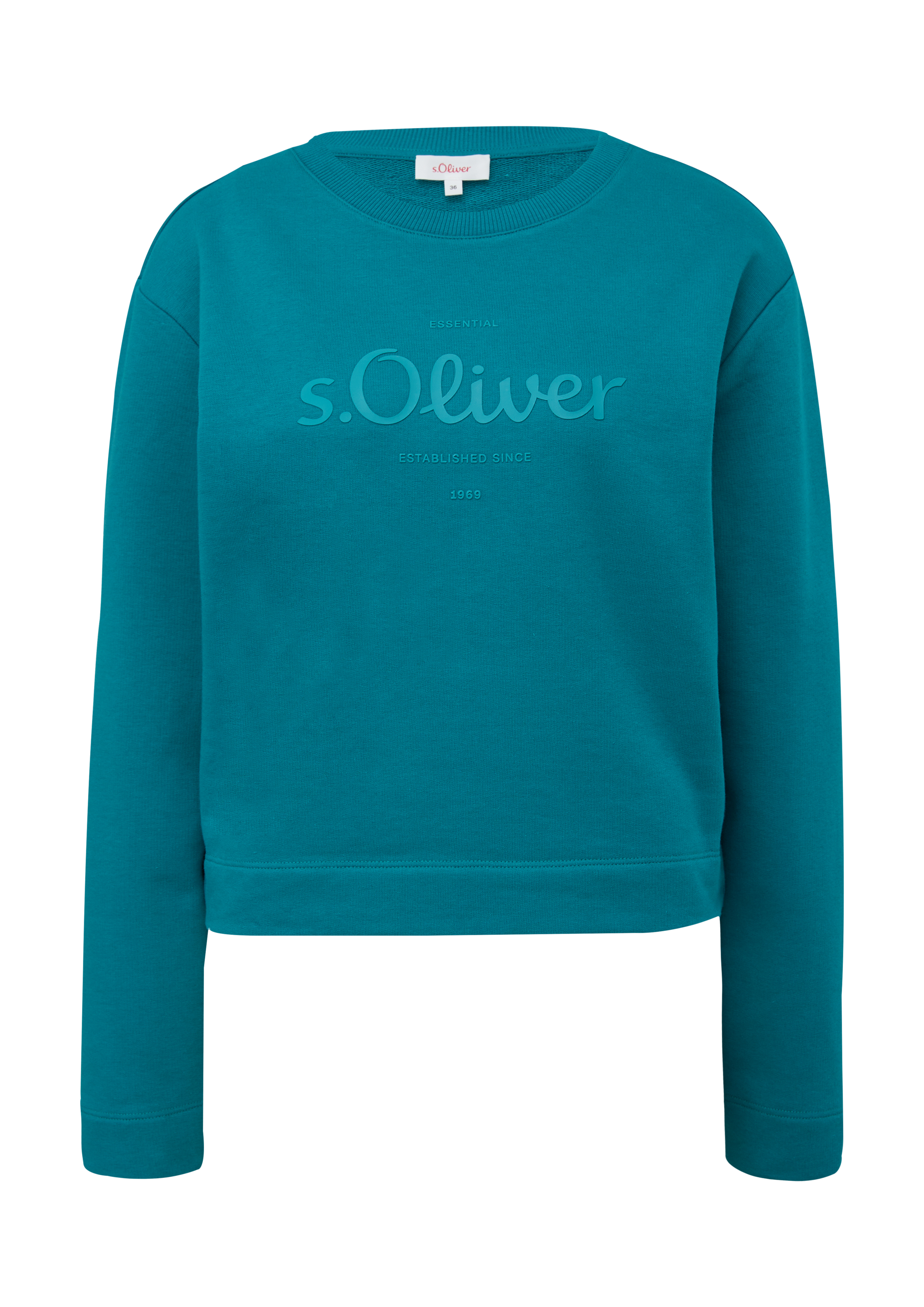 s.Oliver - Sweatshirt aus Baumwollstretch, Damen, Blau