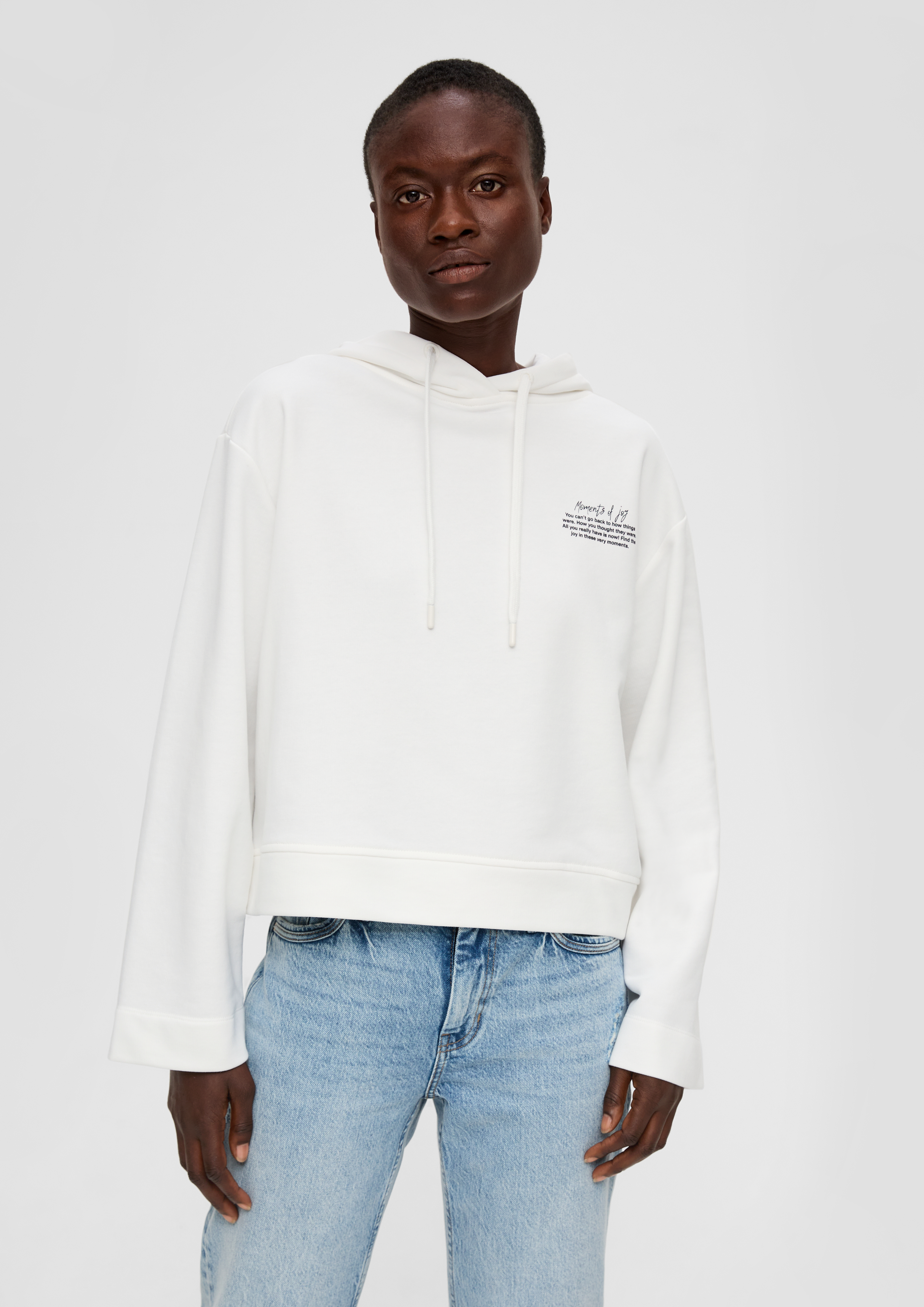 Oversized hoodie with a print ecru s.Oliver