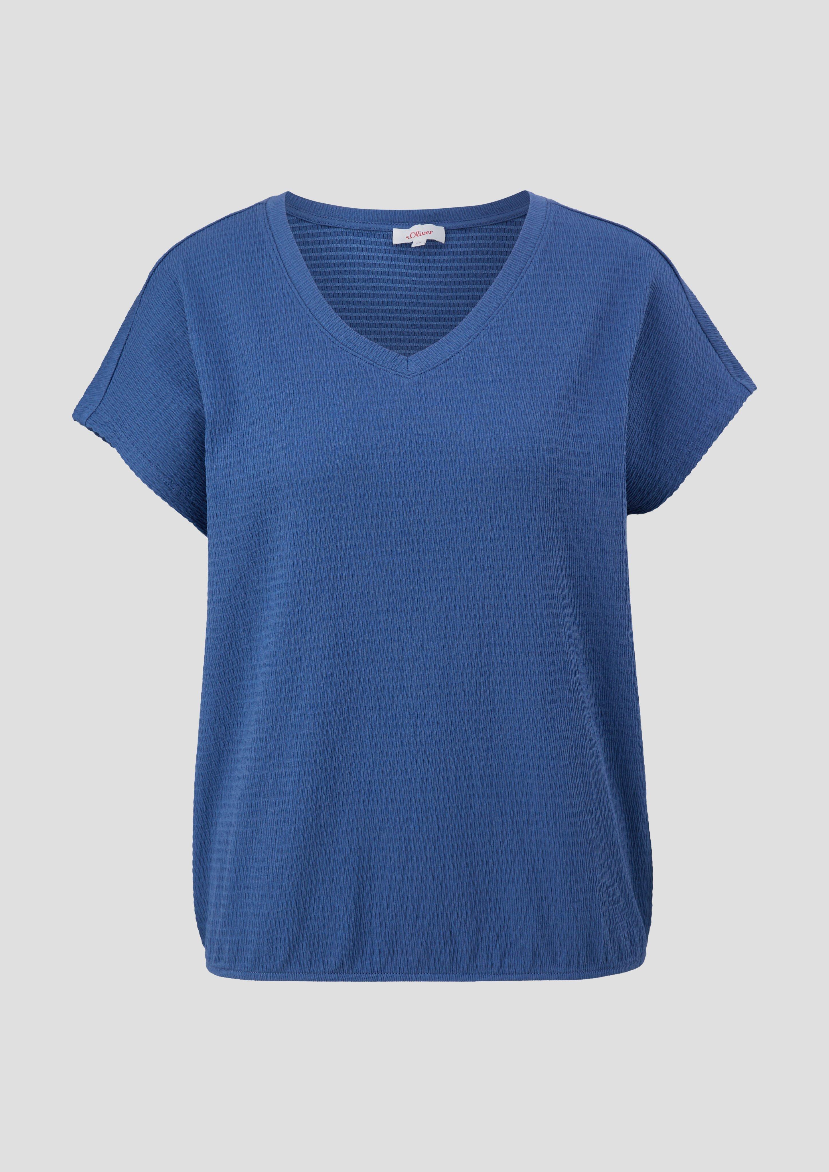 s.Oliver - O-Shaped Jerseyshirt, Damen, blau