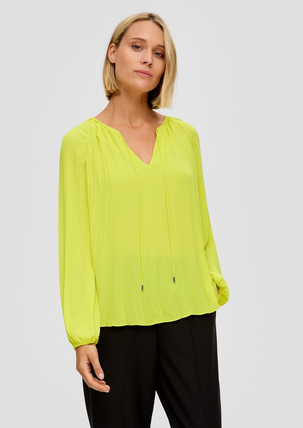 s.Oliver Pleated blouse made of chiffon