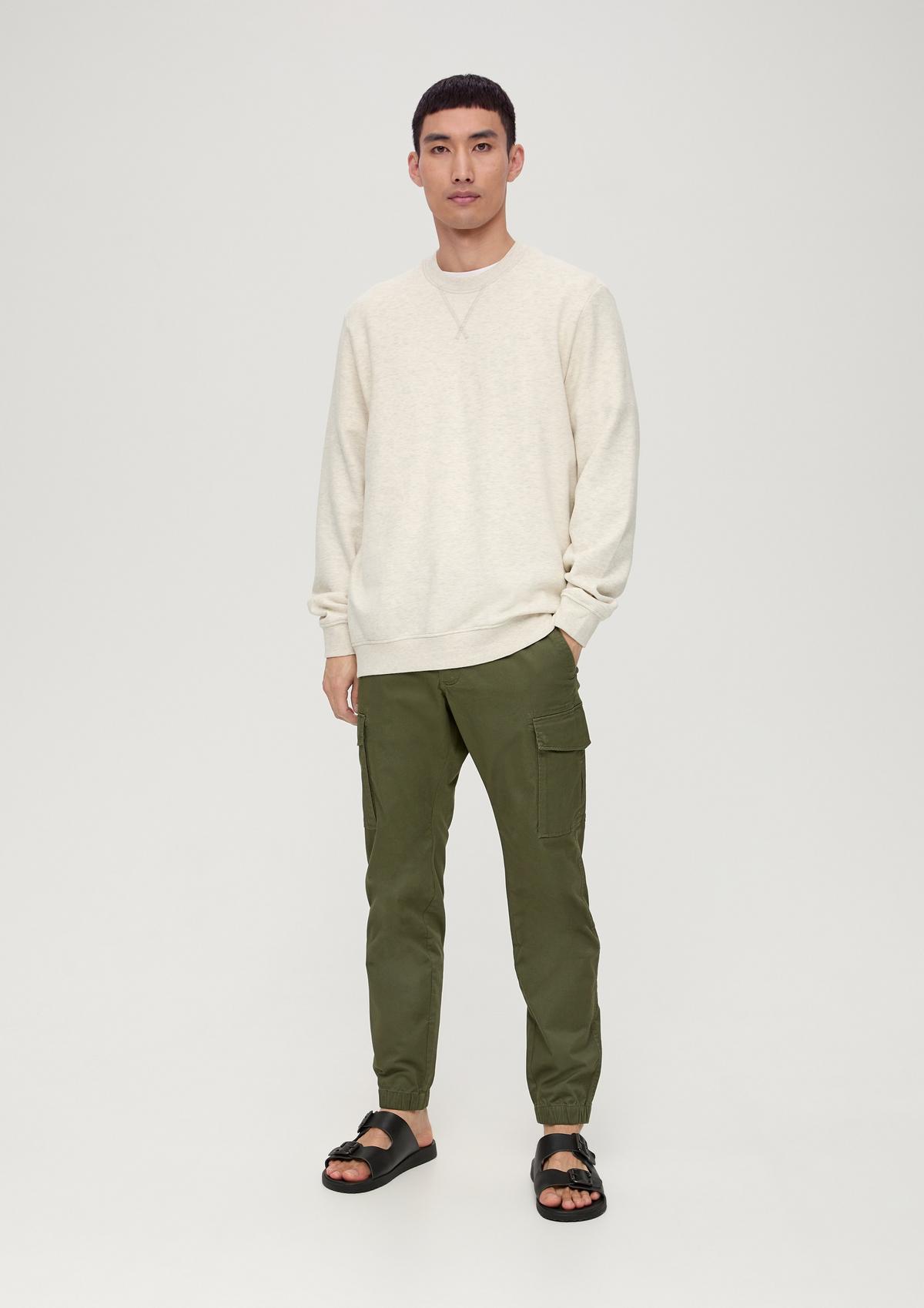 Regular fit: stretch cotton cargo trousers