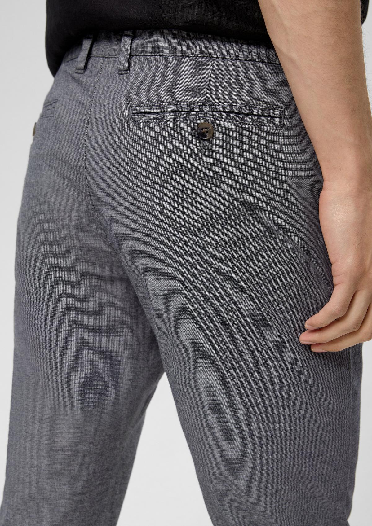 Slim fit: trousers made of stretch cotton - navy