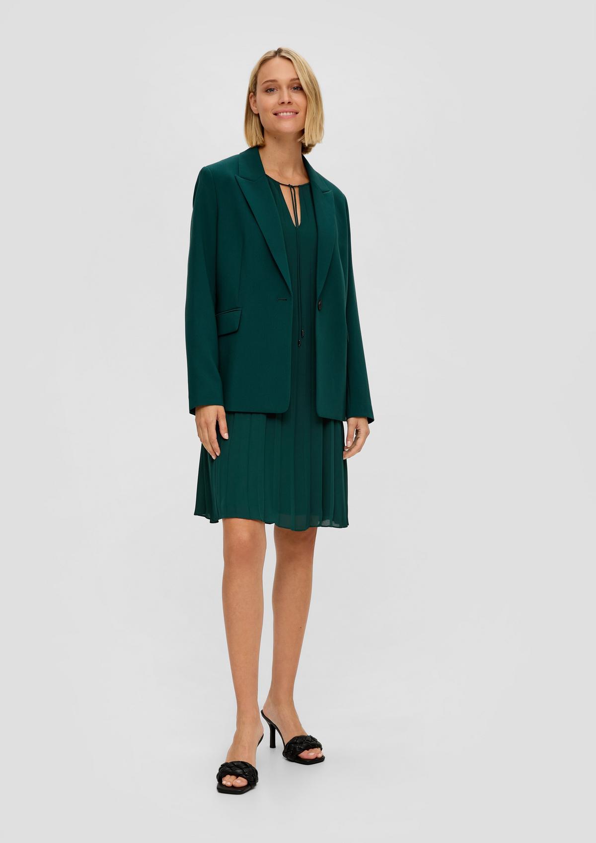 Short pleated dress - forest green | s.Oliver
