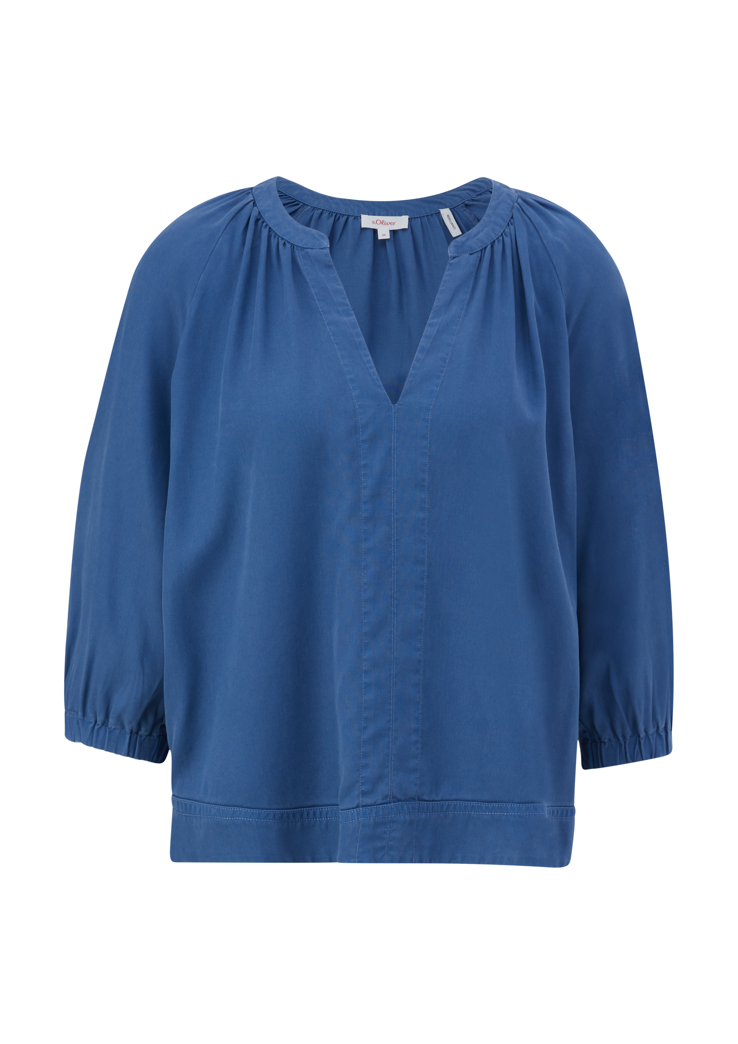 s.Oliver - Bluse aus Lyocell, Damen, blau