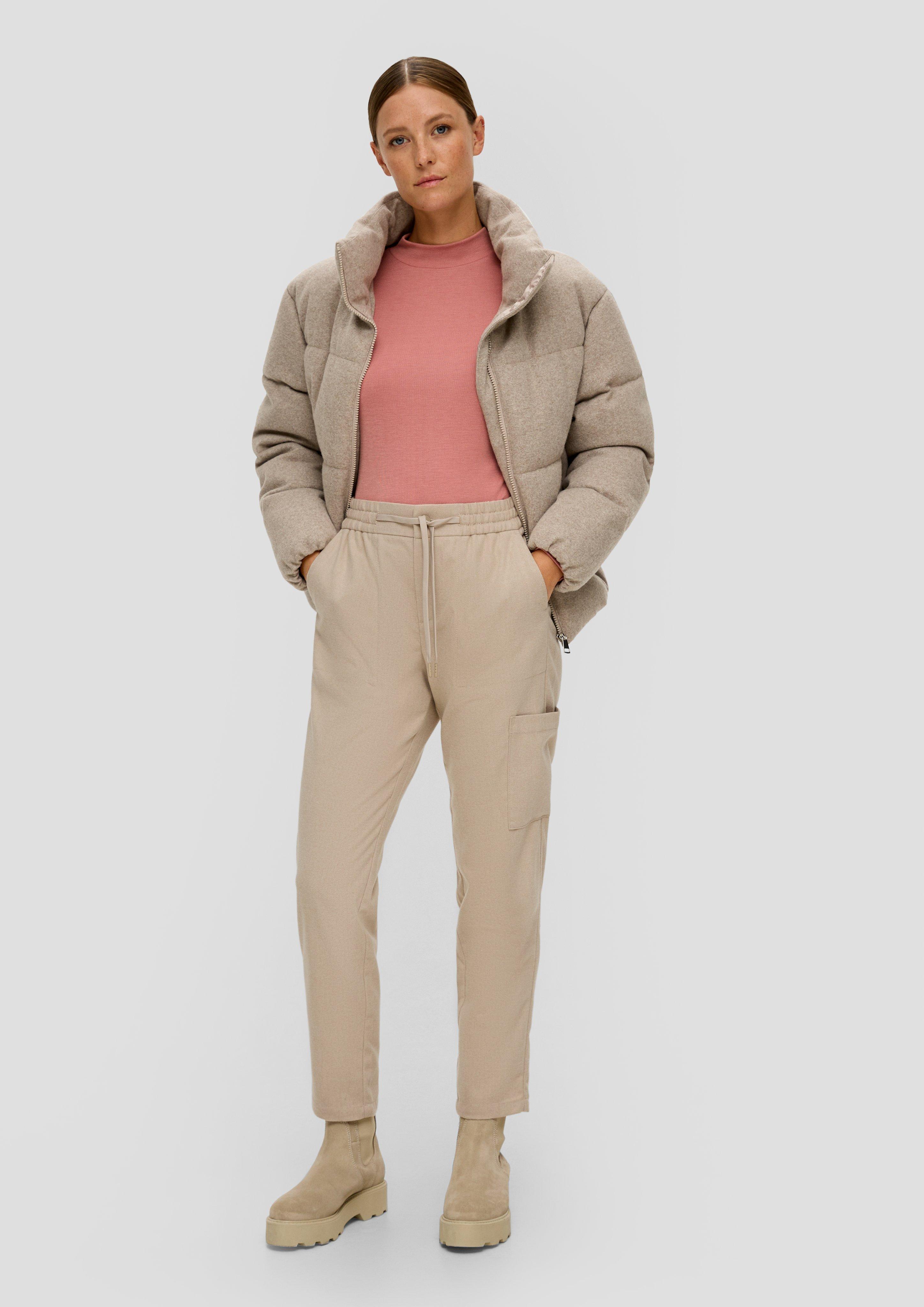 Relaxed fit: tracksuit bottoms-style trousers - sand