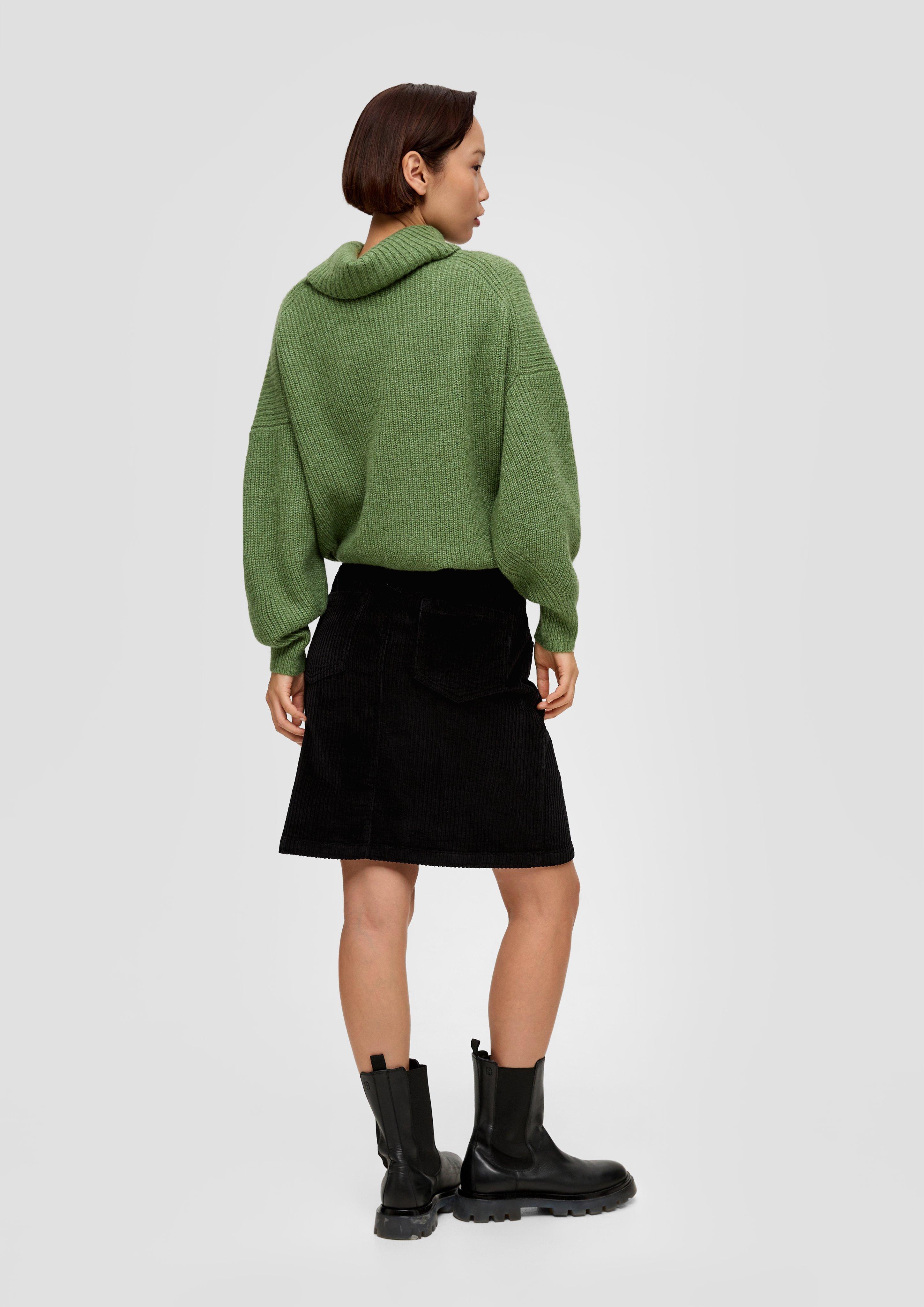 Stretch cotton corduroy skirt papaya s.Oliver