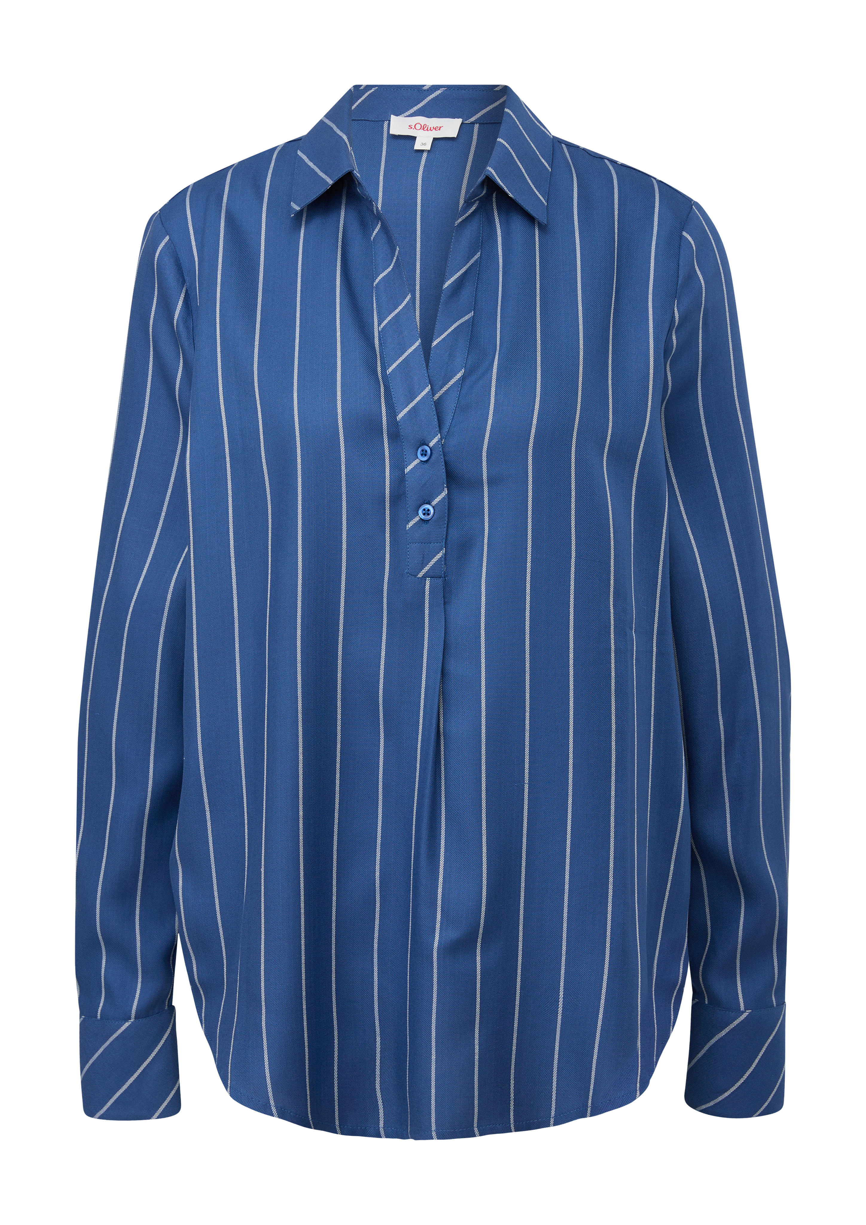 s.Oliver - Twillbluse aus Viskose, Damen, blau