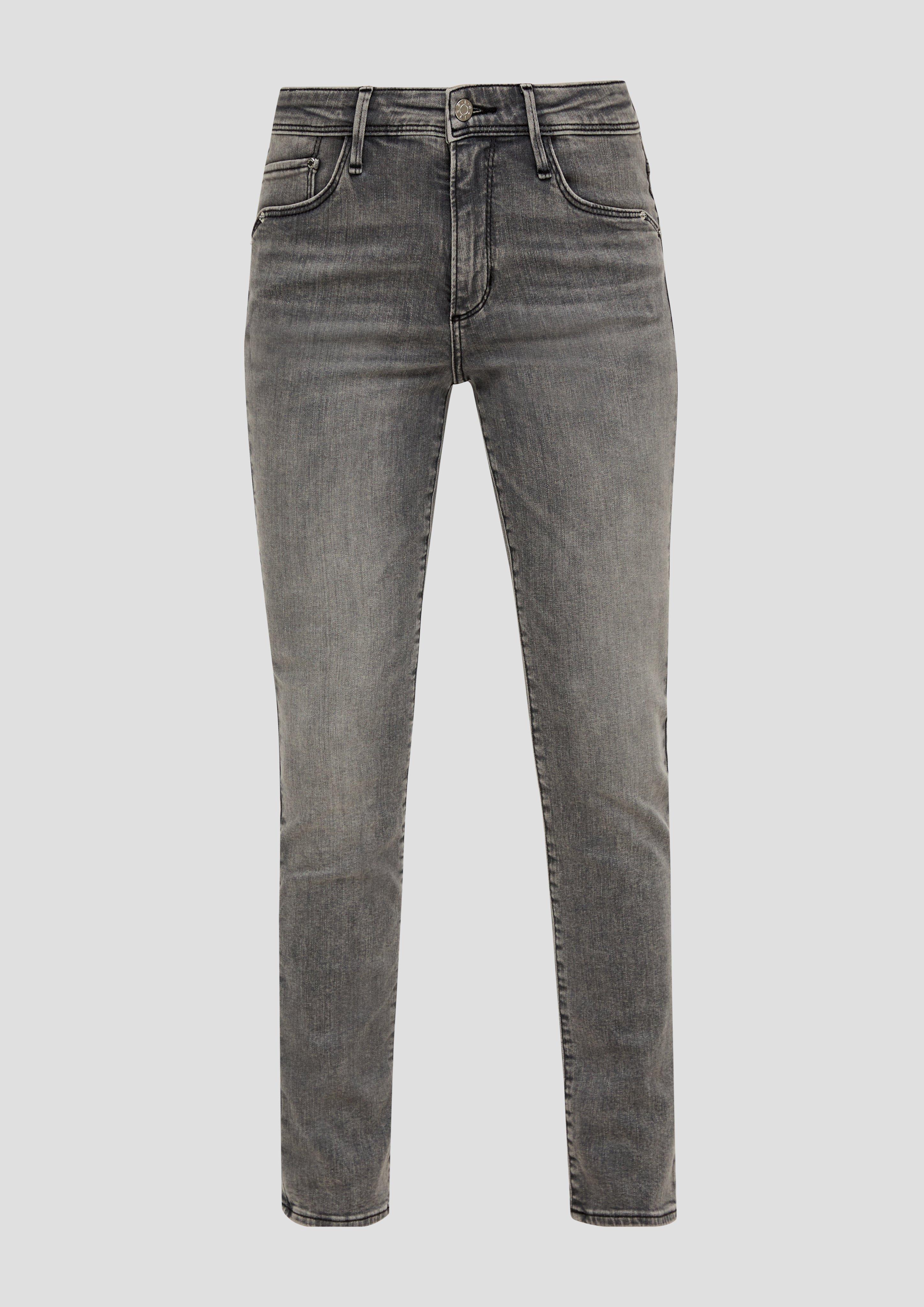 Thumbnail - s.Oliver - Jeans Betsy / Slim Fit/ Mid Rise / Slim Leg / Baumwollstretch, Damen, grau
