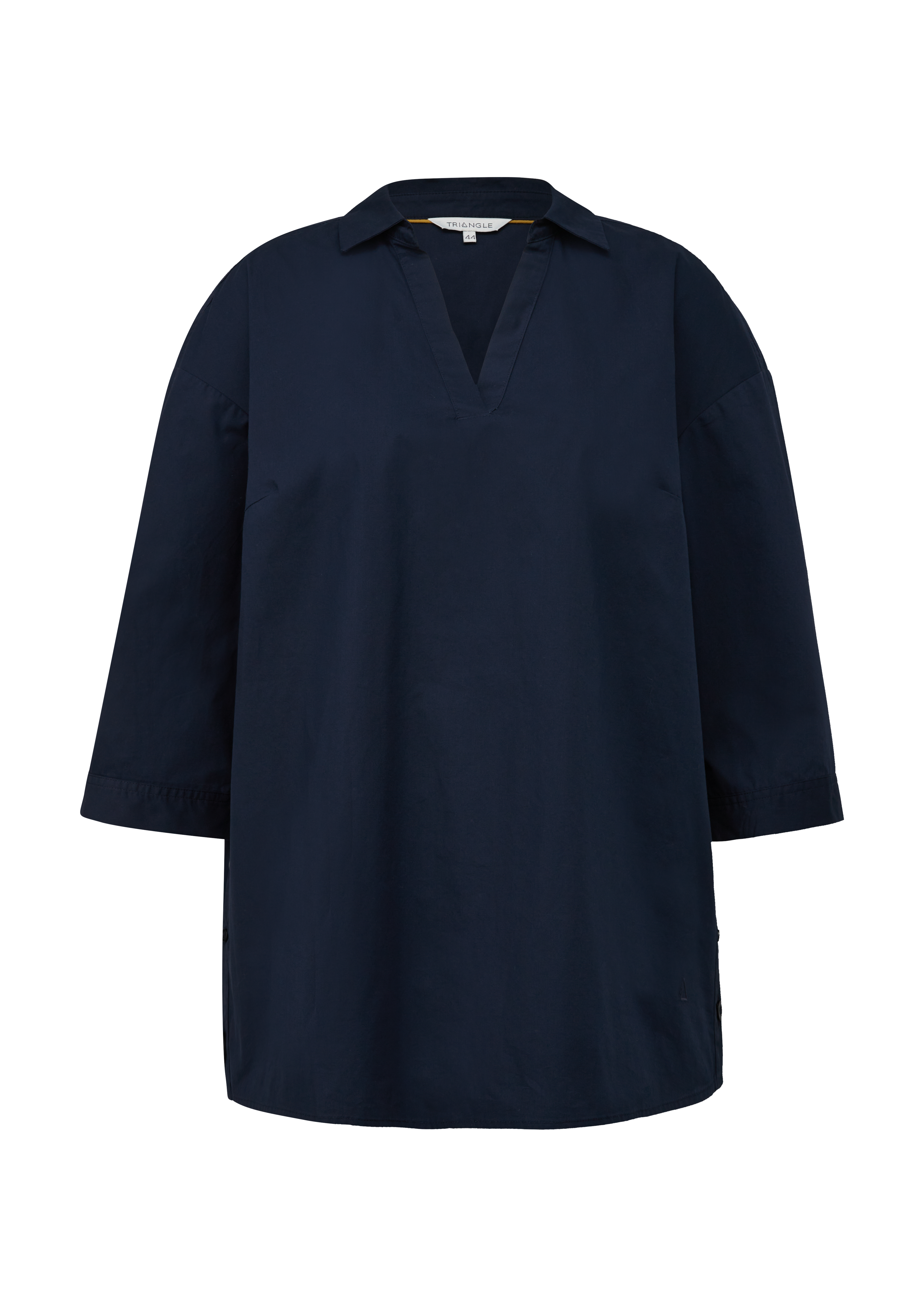 Thumbnail - s.Oliver - Bluse mit aufknöpfbarem Saum, Damen, blau