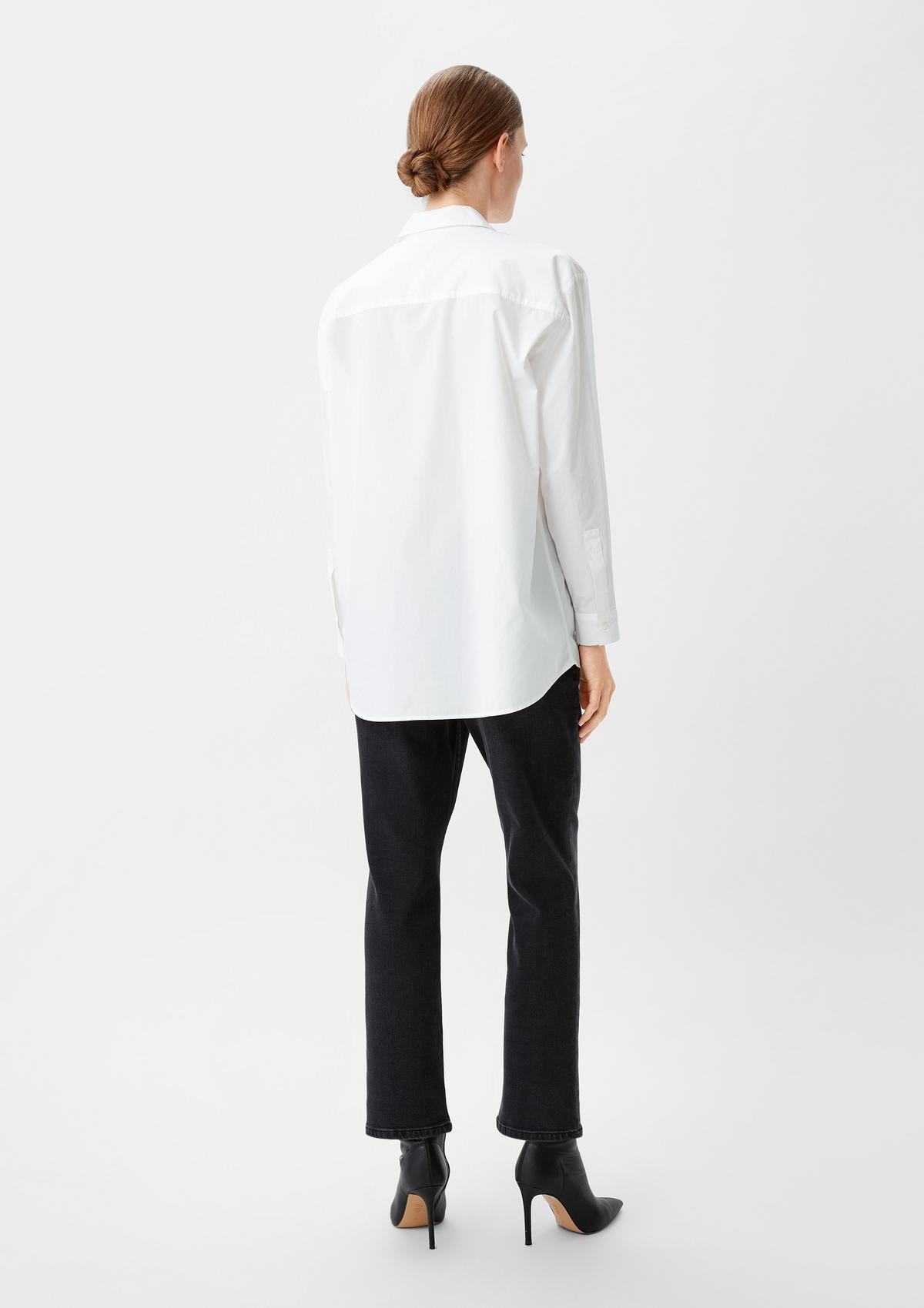comma Cotton blouse with a piped pocket