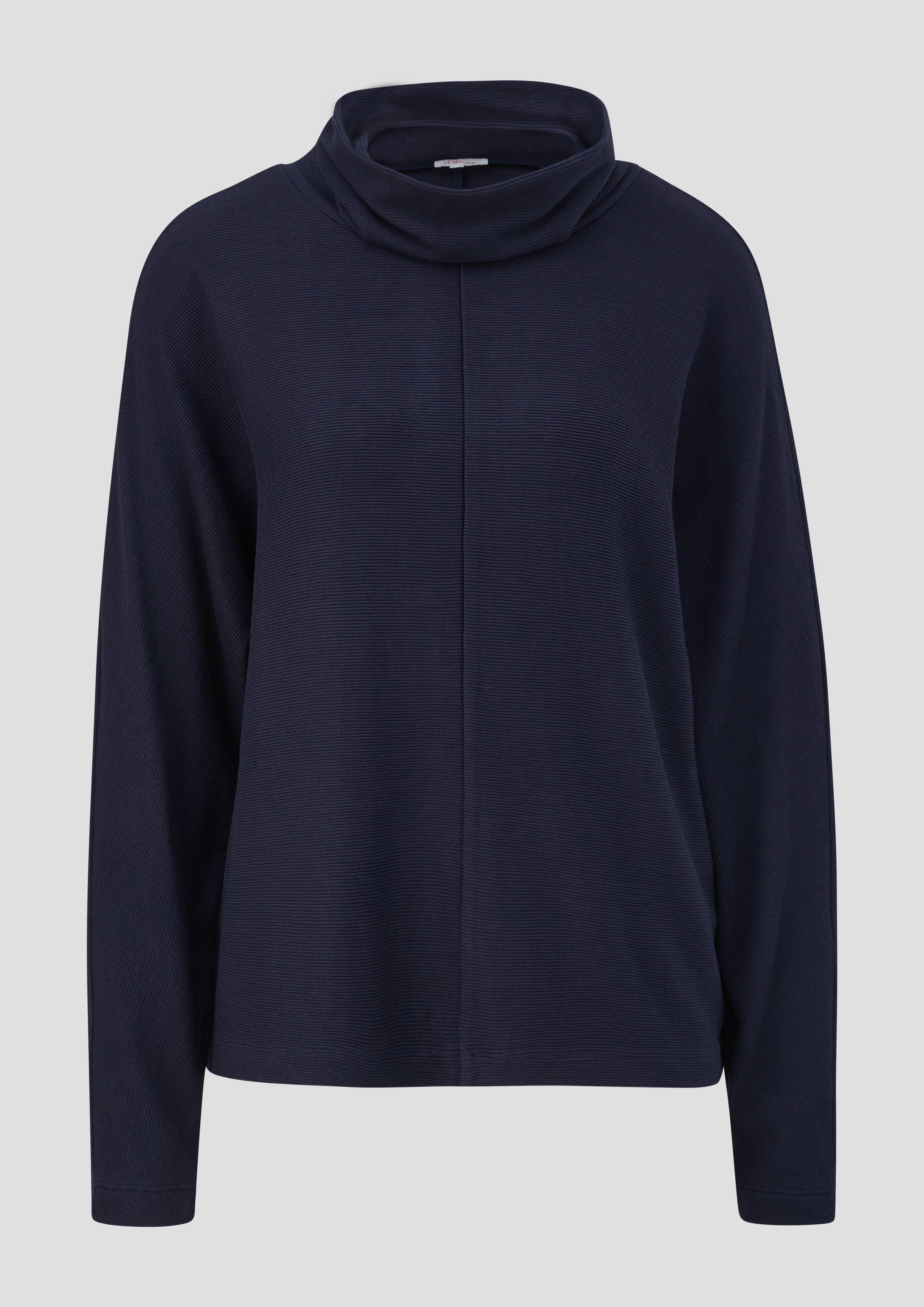 s.Oliver - Sweatshirt mit Struktur, Damen, blau