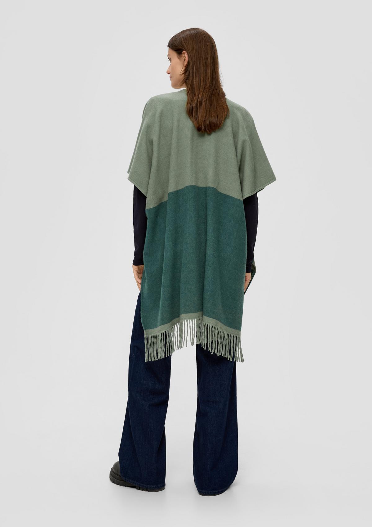 s.Oliver Poncho with a stripe pattern