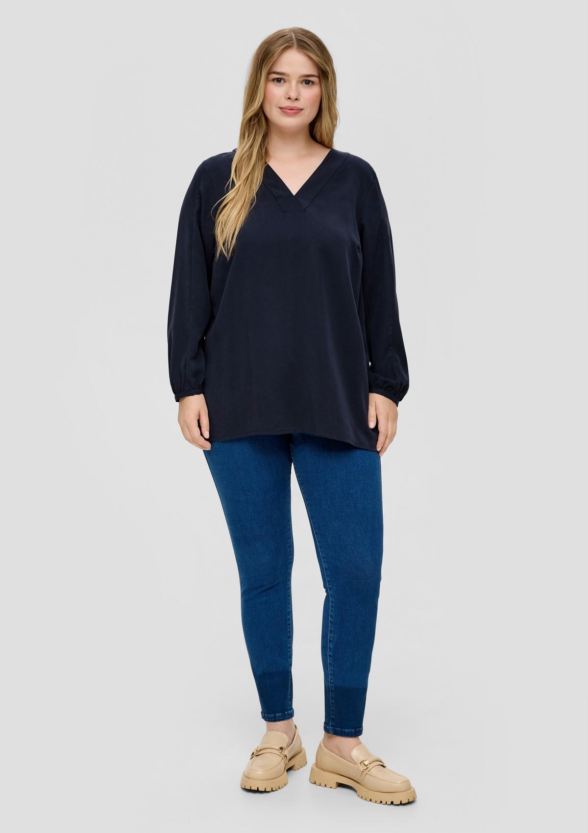 s.Oliver Lyocell blouse with a V-neckline