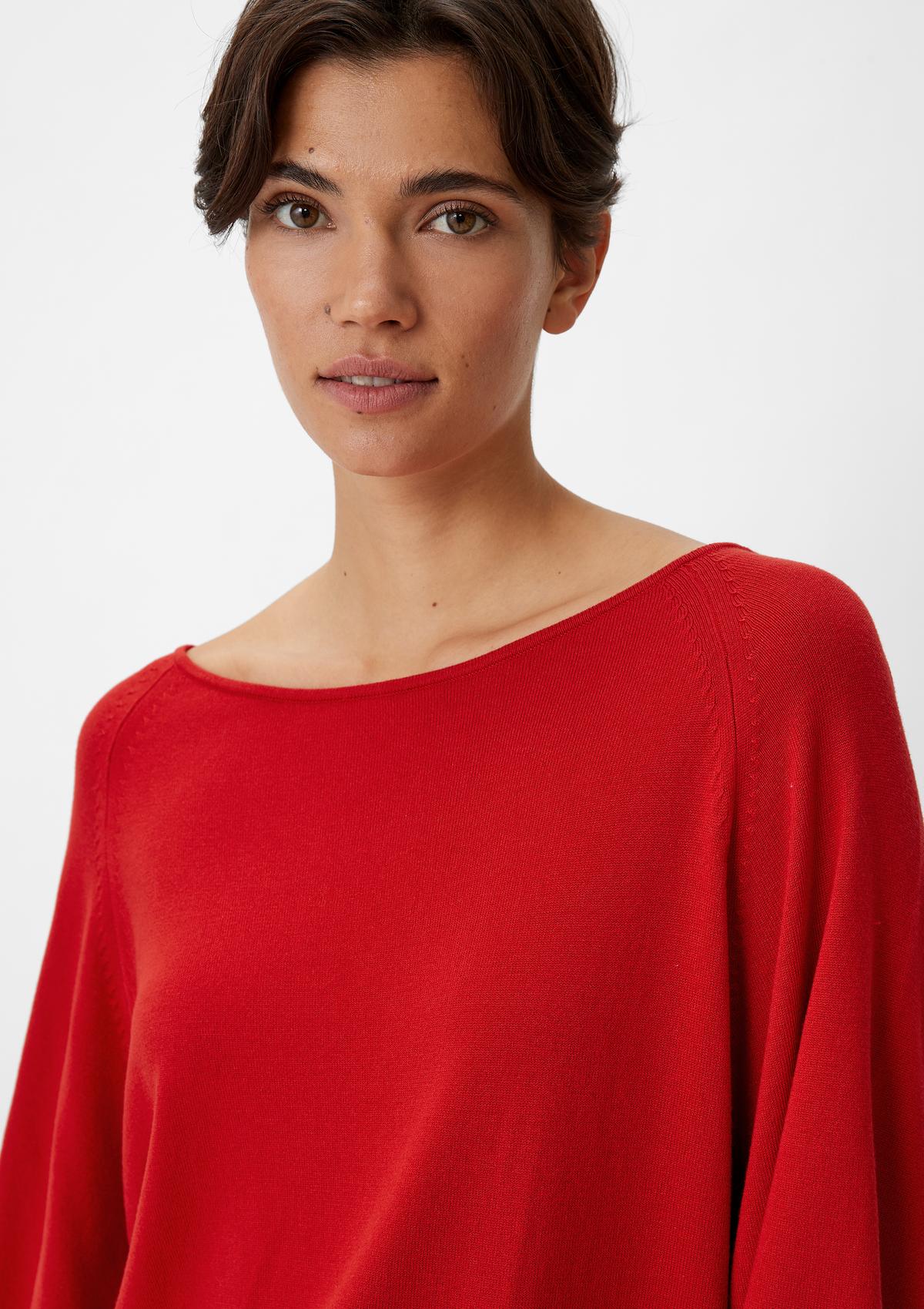 Knitted jumper with wide sleeves - red chilli | Comma