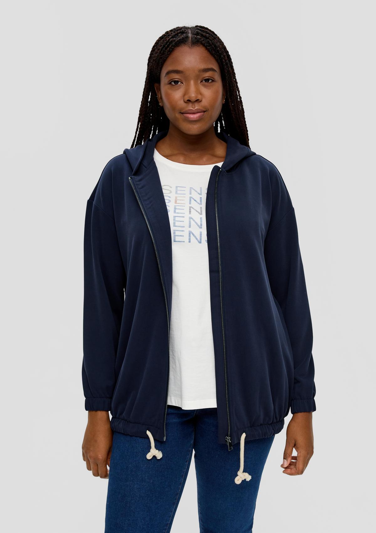 s.Oliver Sweatshirt jacket in a modal blend