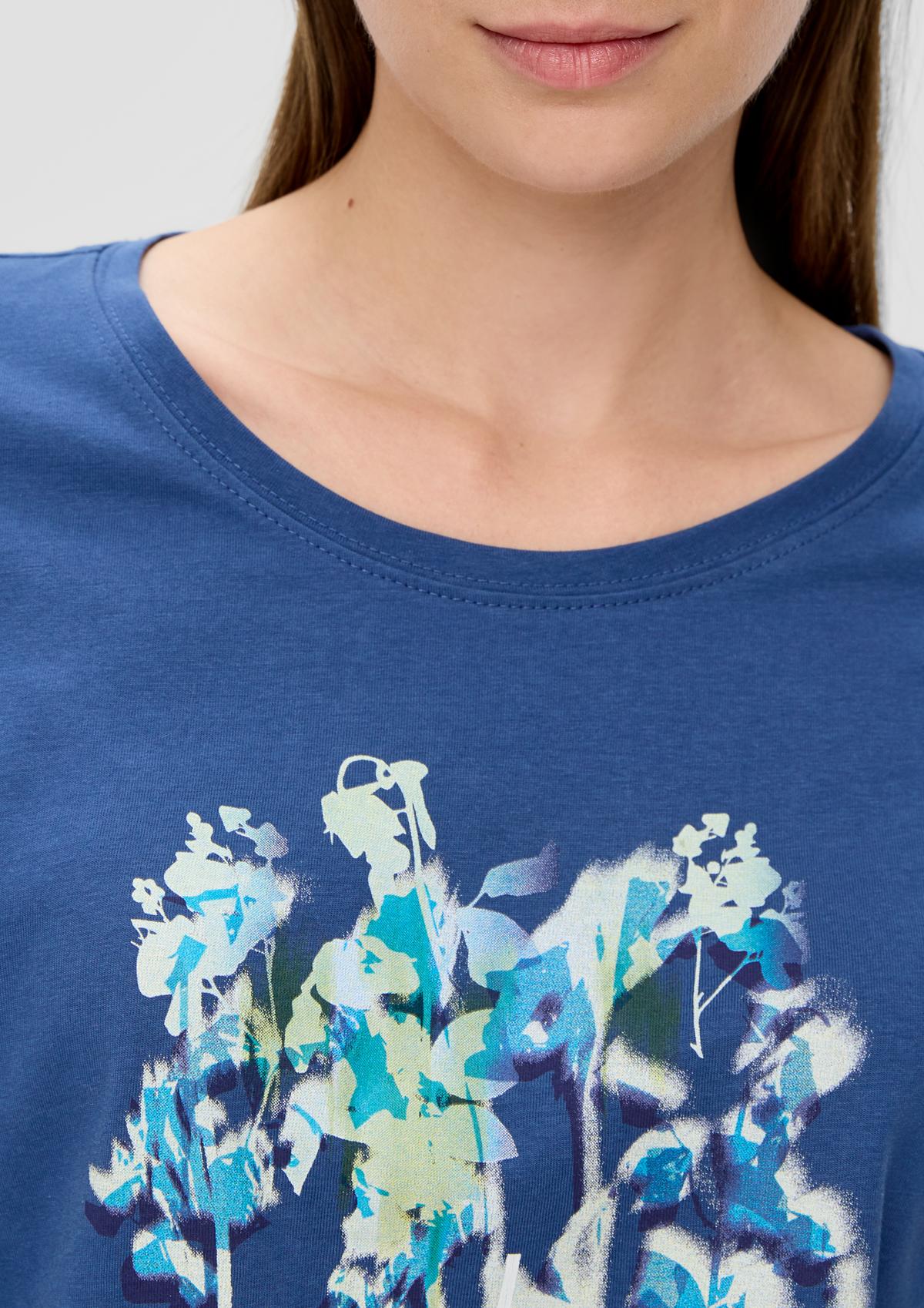 s.Oliver T-Shirt mit glänzendem Print
