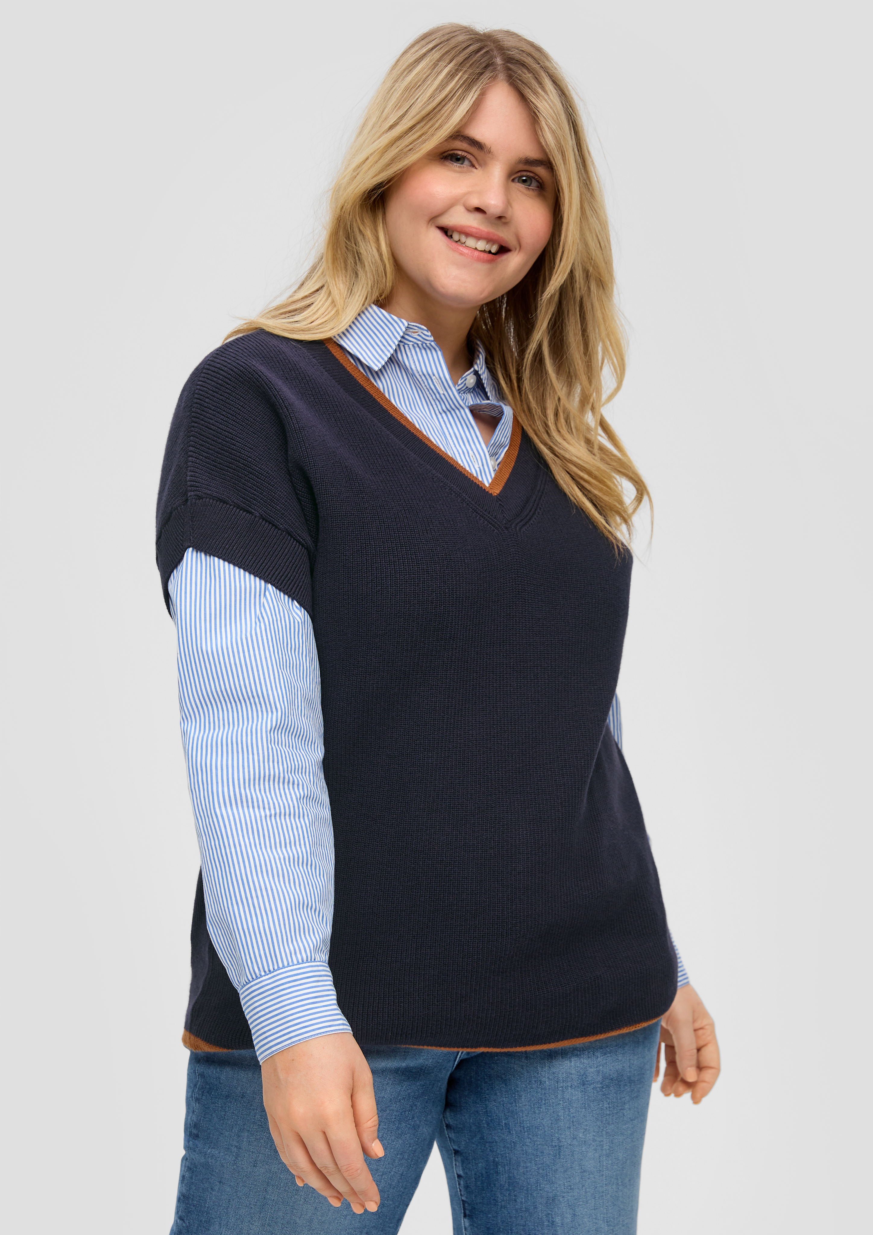 S.Oliver Pullover mit V-Ausschnitt