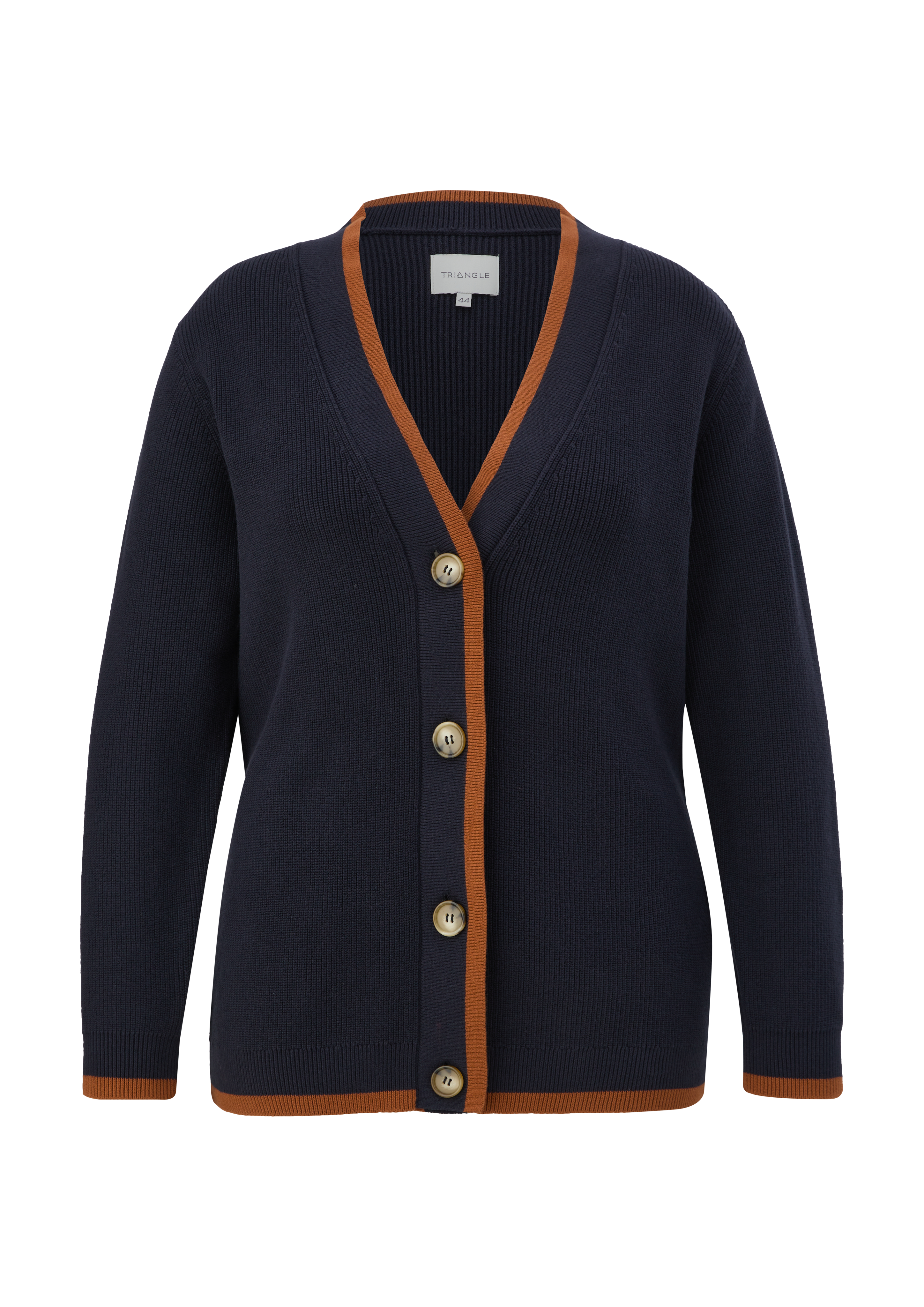 s.Oliver - Strickjacke mit Rippstruktur, Damen, blau