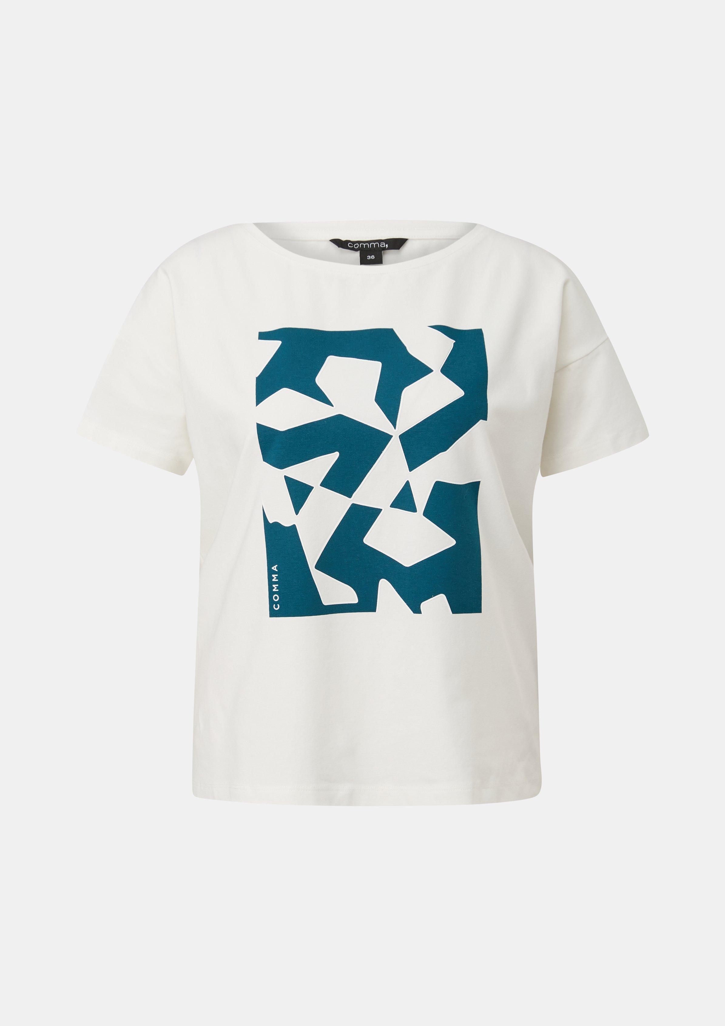 T-Shirt aus Modalmix - weiß | Comma