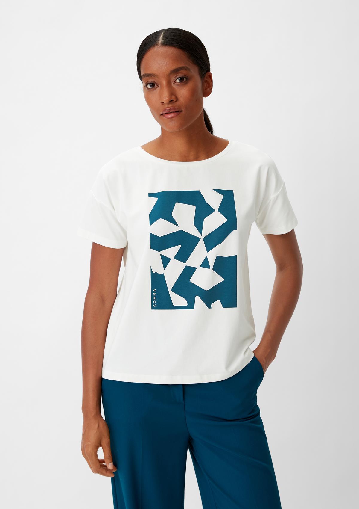 comma T-Shirt aus Modalmix