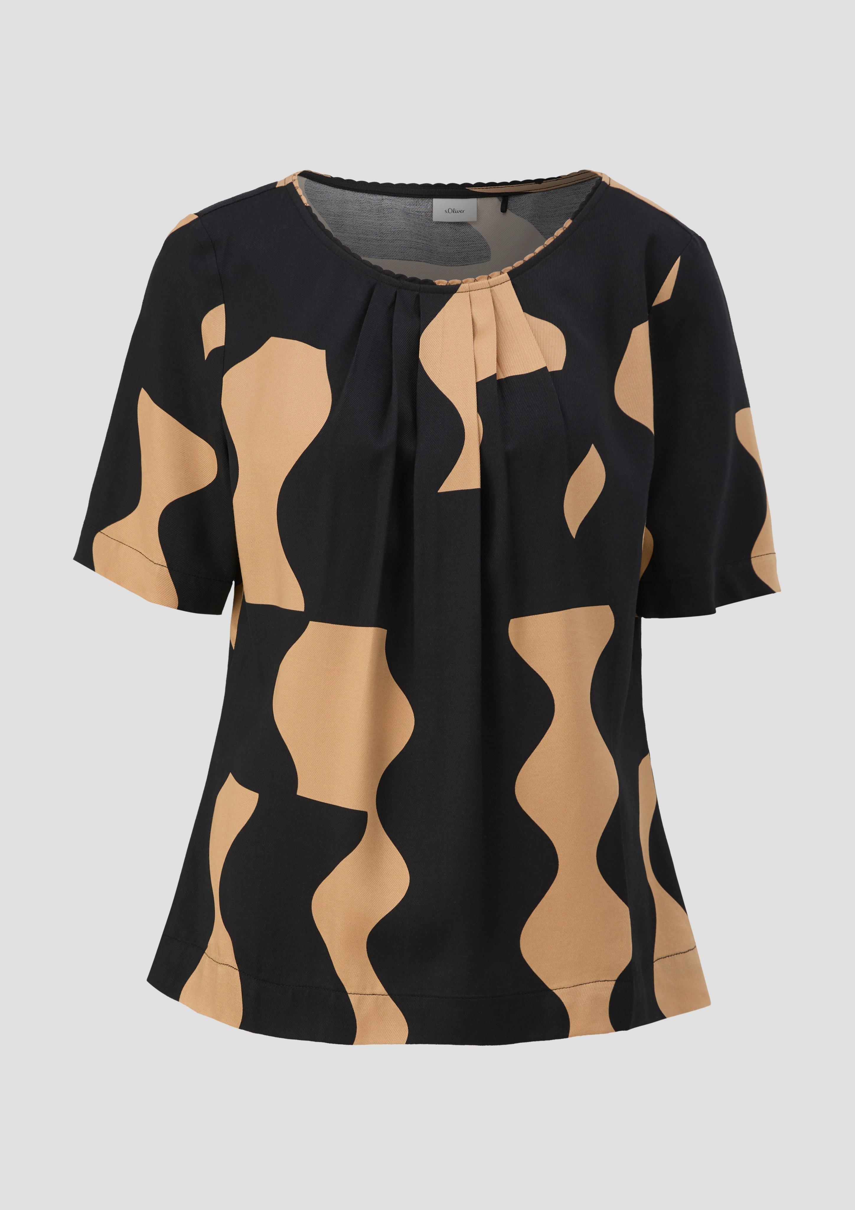 s.Oliver - Twillbluse aus Viskose, Damen, schwarz