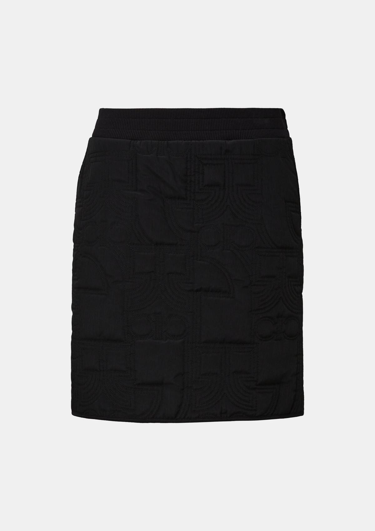 Short skirt in a mix of materials - black | Comma