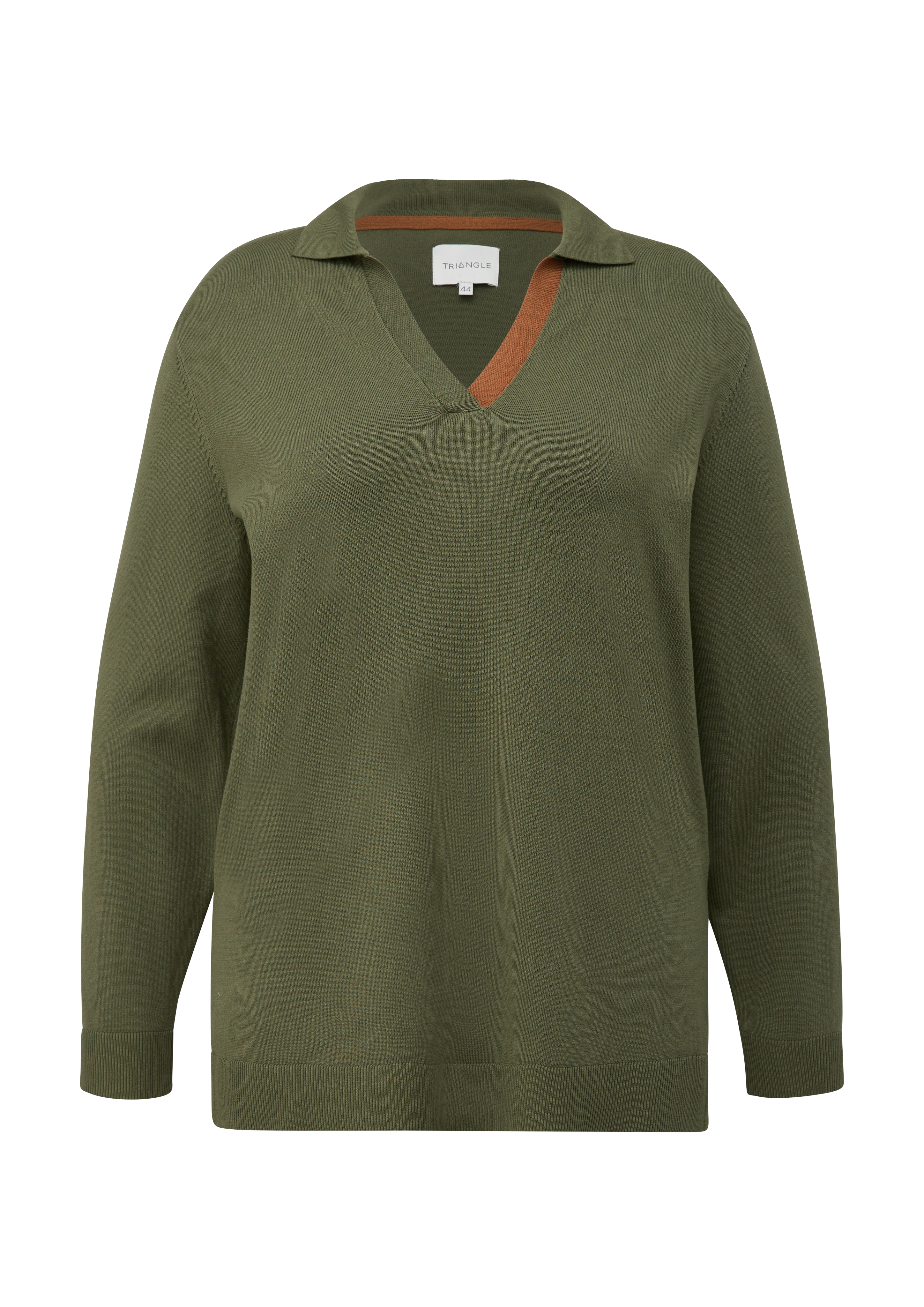 s.Oliver - Strickpullover mit Colour Blocking, Damen, Grün