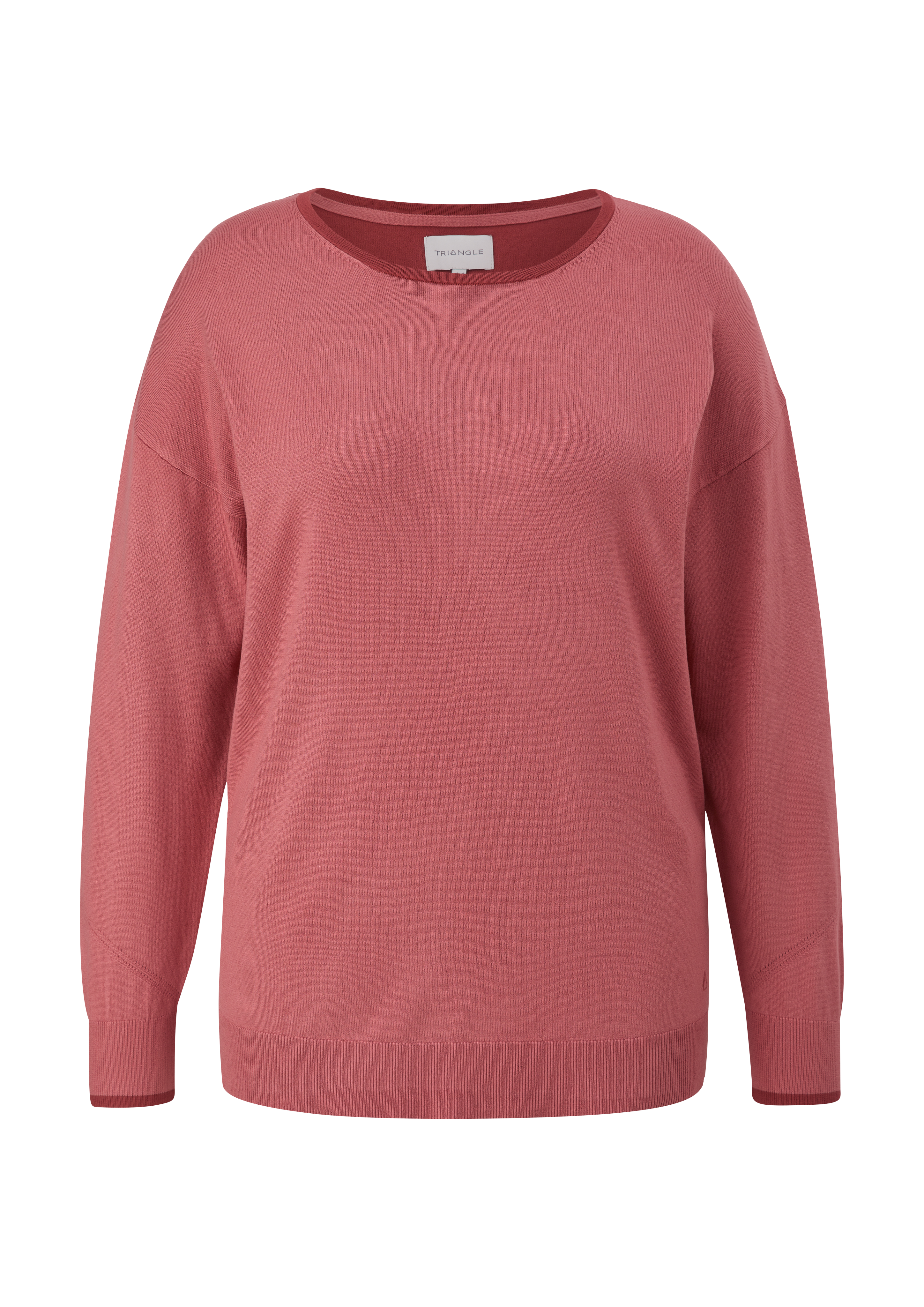 s.Oliver - Strickpullover mit Konstrastdetails, Damen, rot