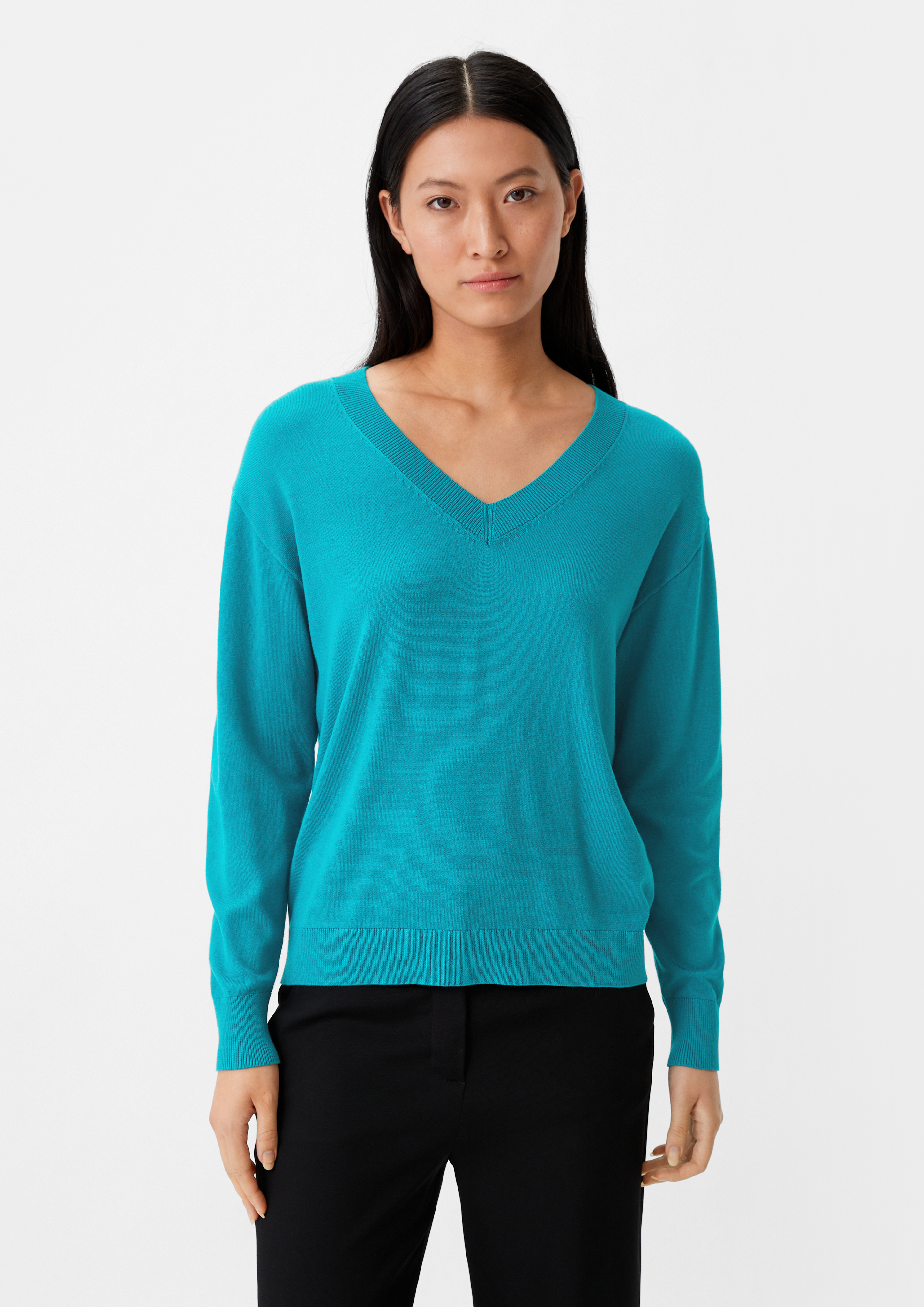long-sleeve-top-in-a-viscose-blend-pale-turquoise-comma