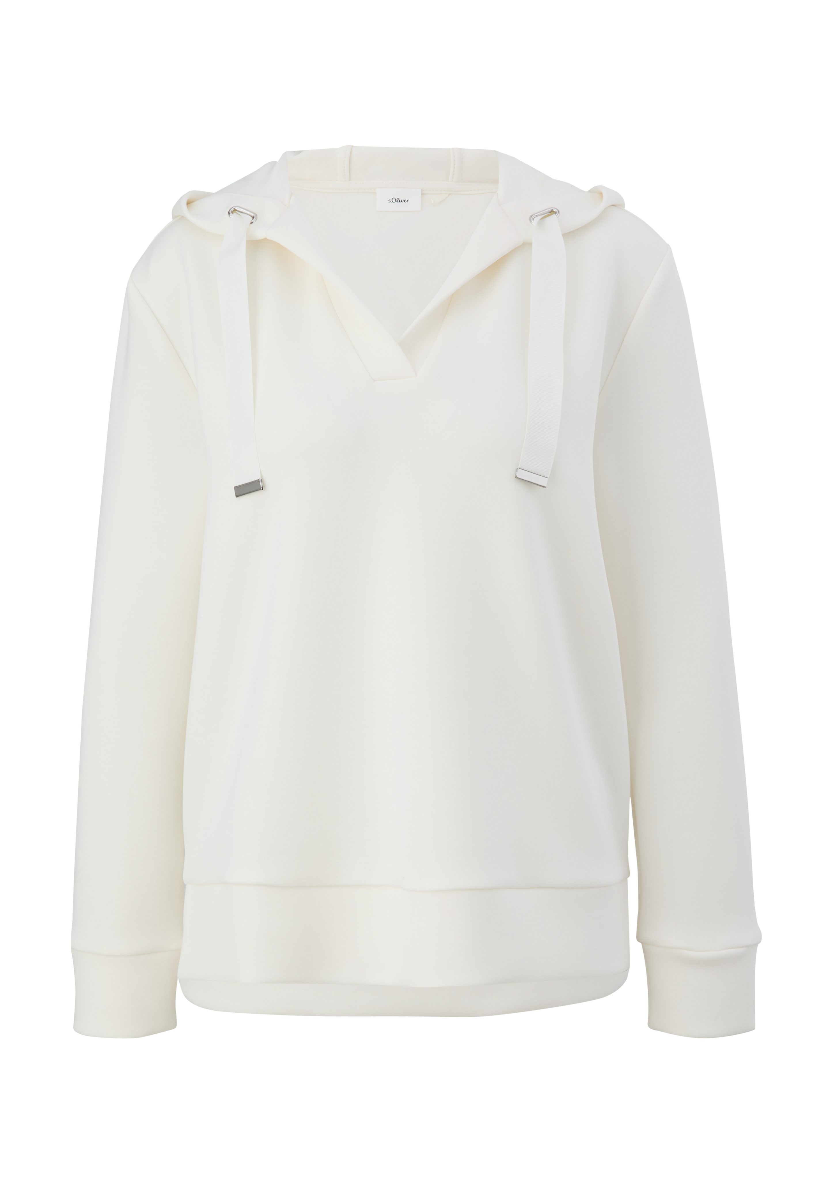 s.Oliver - Hoodie aus weichem Modalmix, Damen, creme