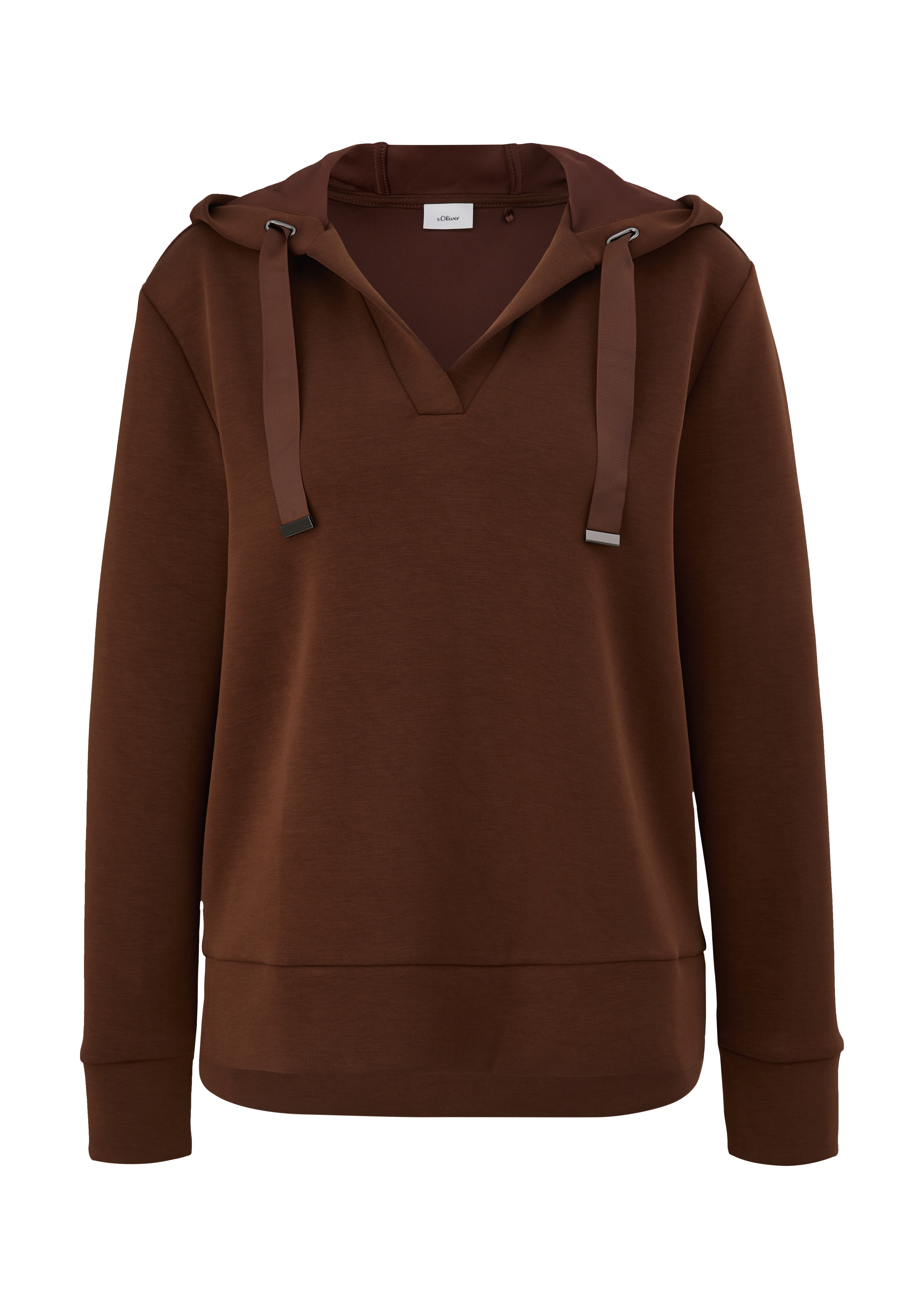 s.Oliver - Hoodie aus weichem Modalmix, Damen, braun