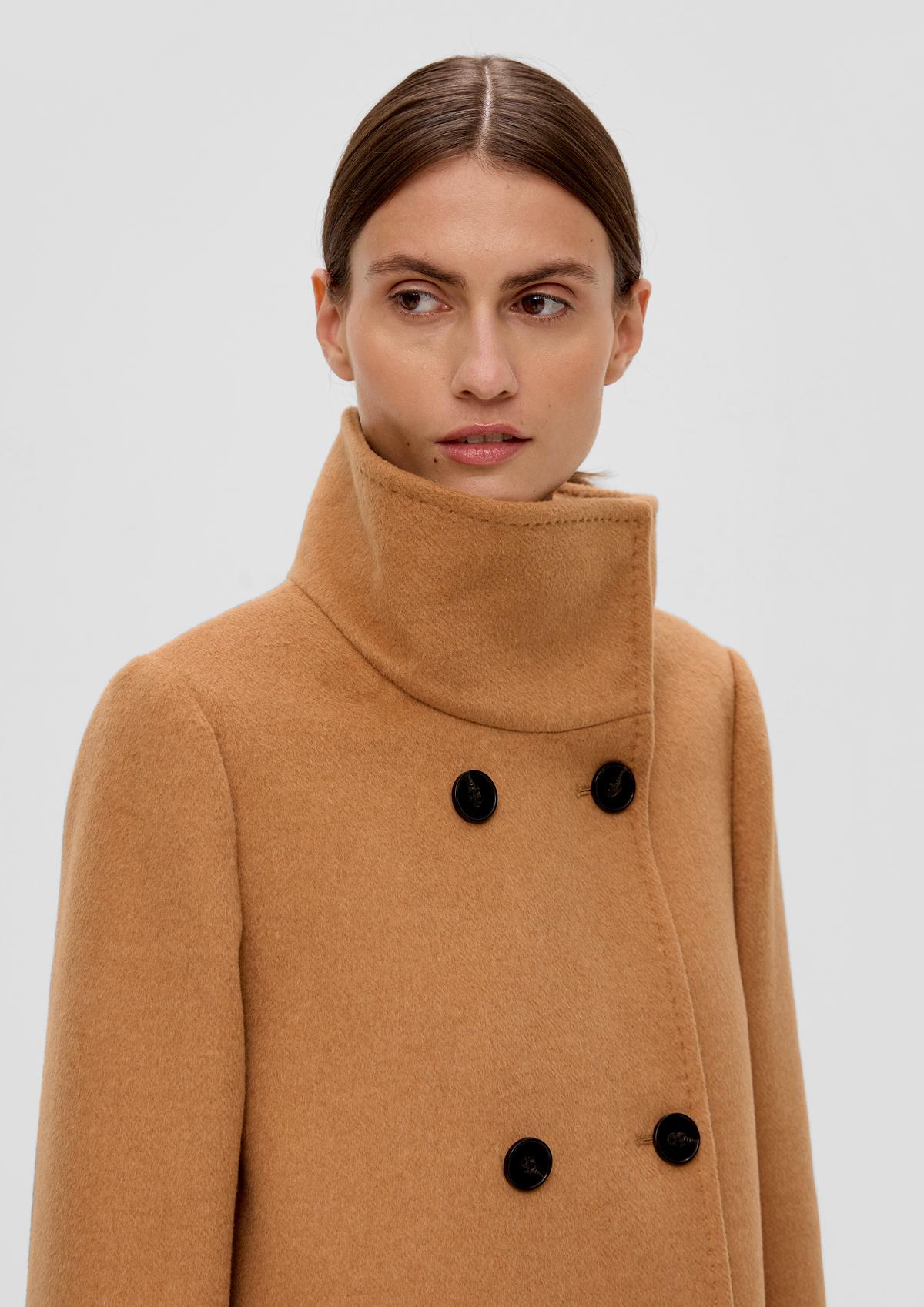 Wool blend coat - light brown | s.Oliver