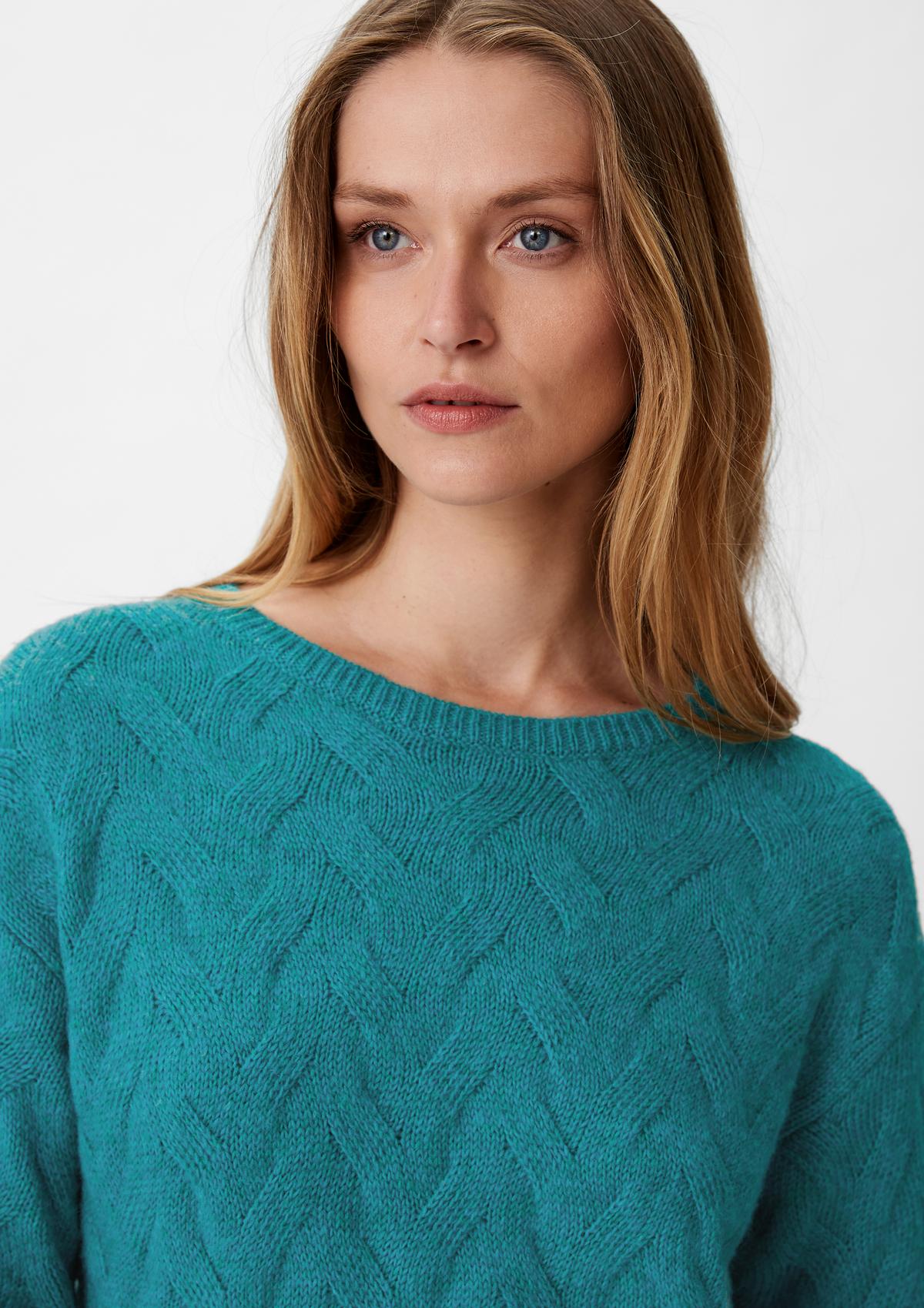 comma Knitted jumper with a cable pattern