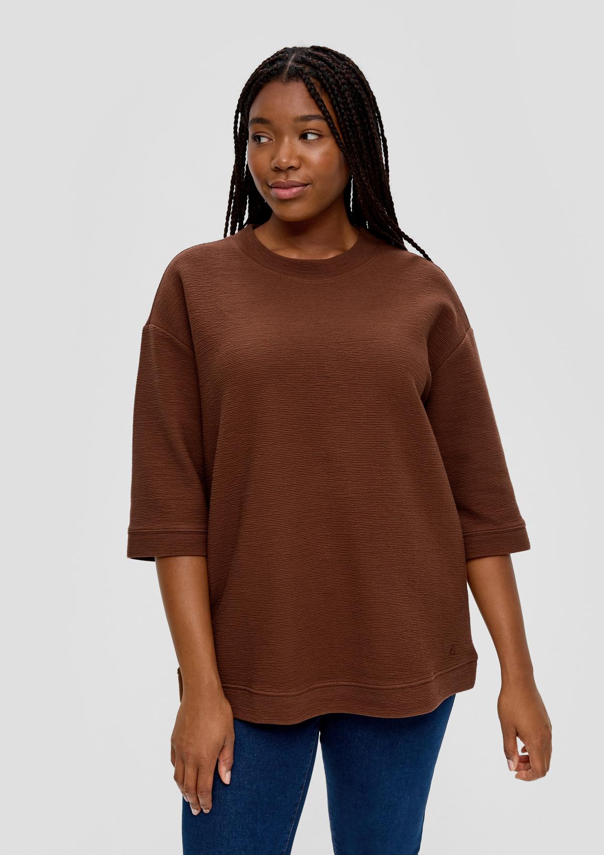 s.Oliver Sweatshirt with a crinkled texture