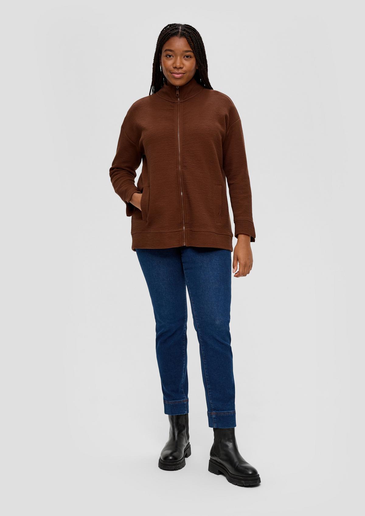 s.Oliver Jersey jacket with a crinkled texture