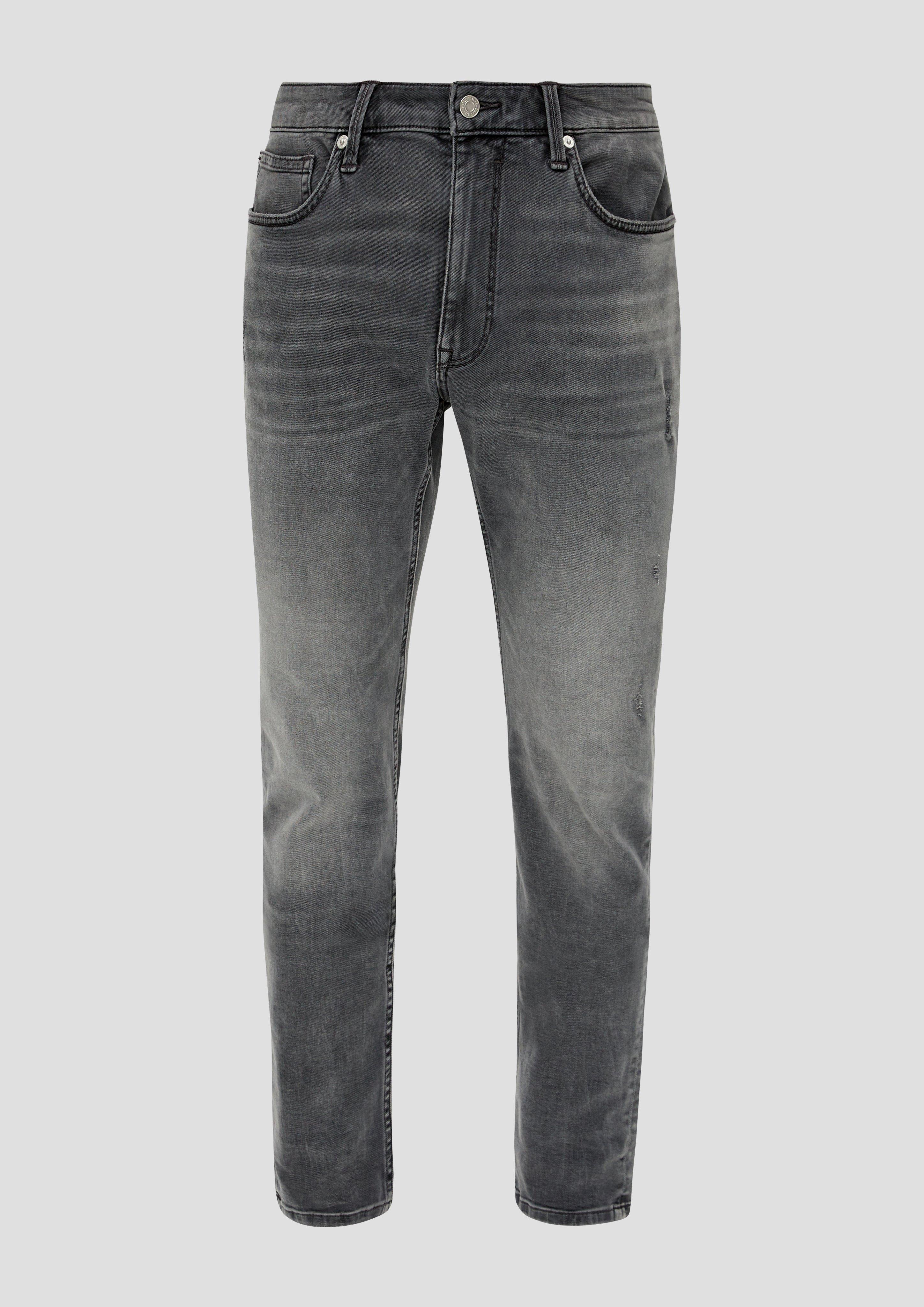 s.Oliver - Jeans Keith / Slim Fit /  Mid Rise / Straight Leg, Herren, grau