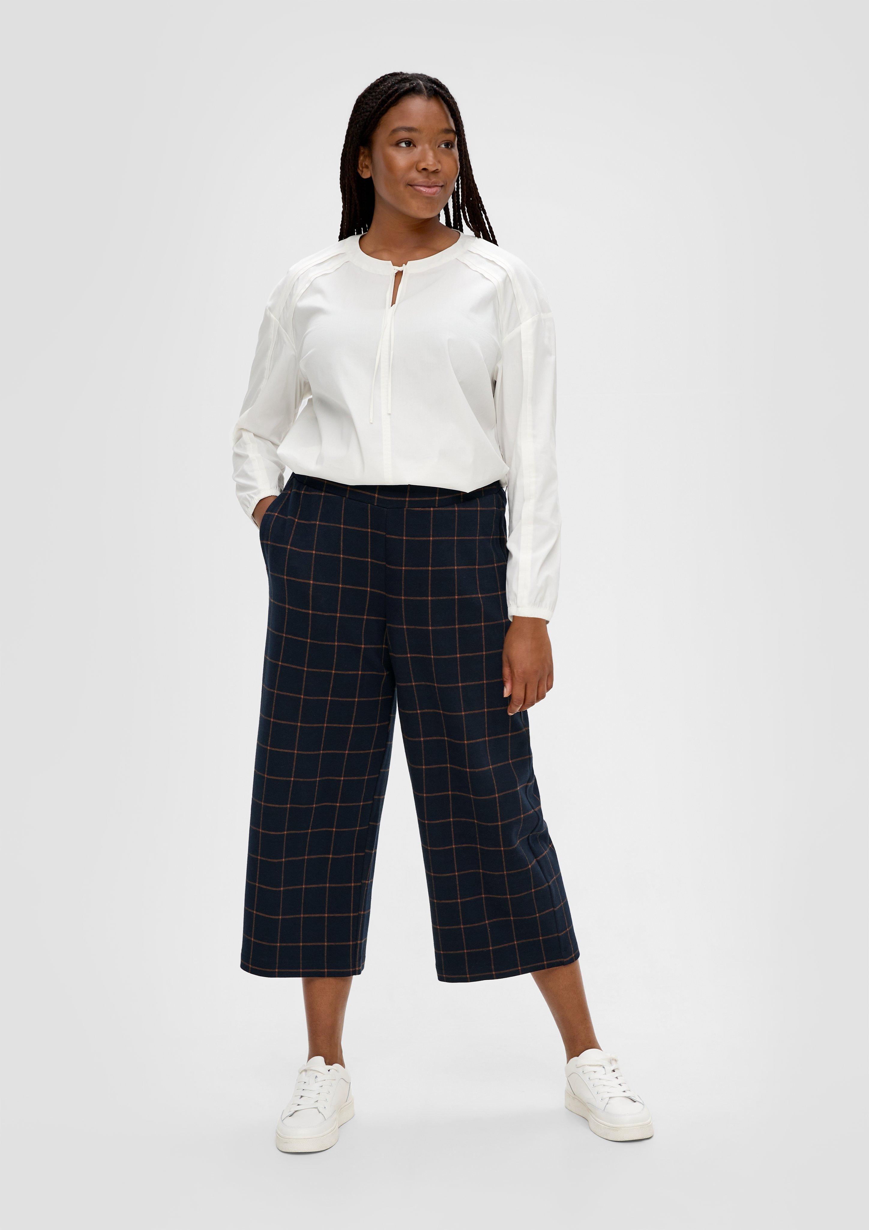 S.Oliver Regular: Culotte im Karomuster