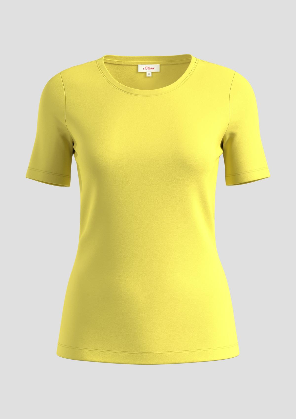 T-Shirt gelb - aus Interlockjersey