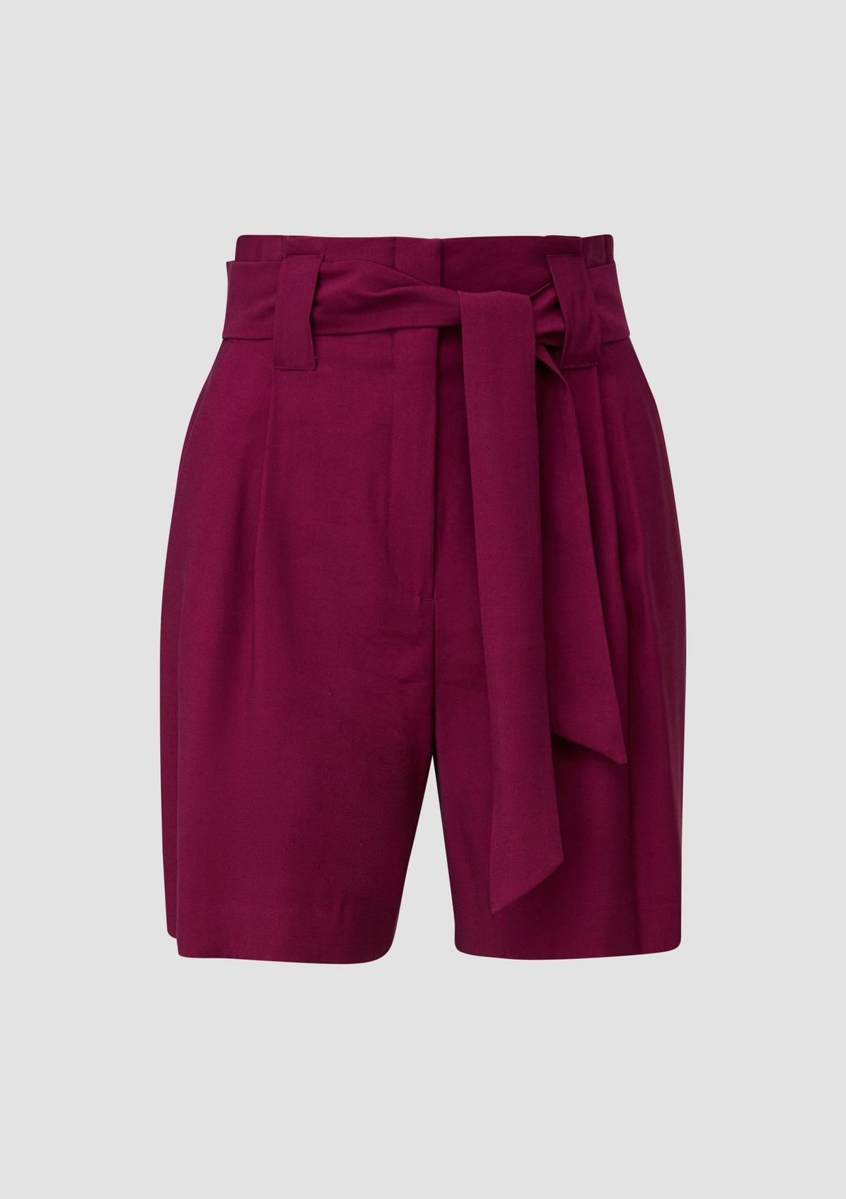 comma Loose: Shorts mit Piquéstruktur