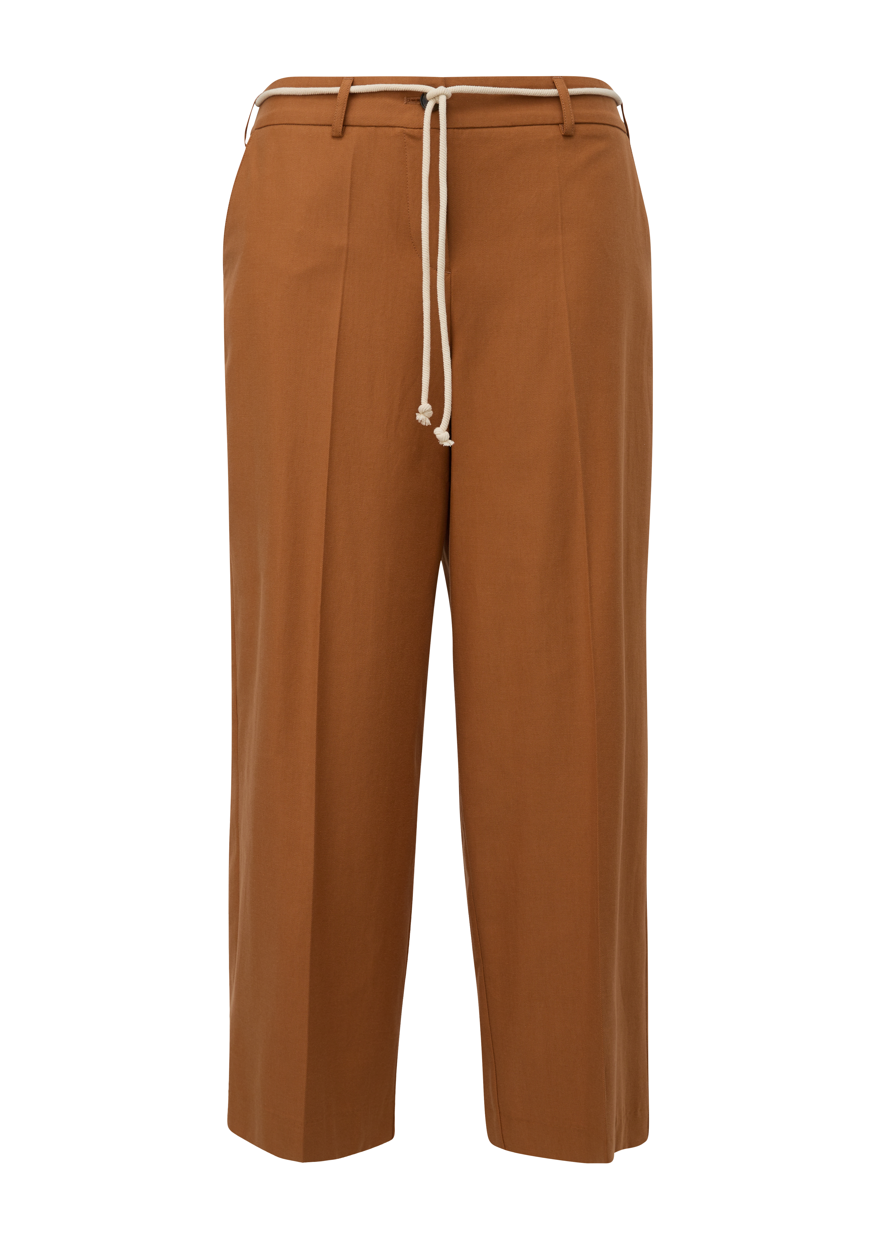 s.Oliver - Regular: Twill-Hose aus Viskosemix, Damen, braun