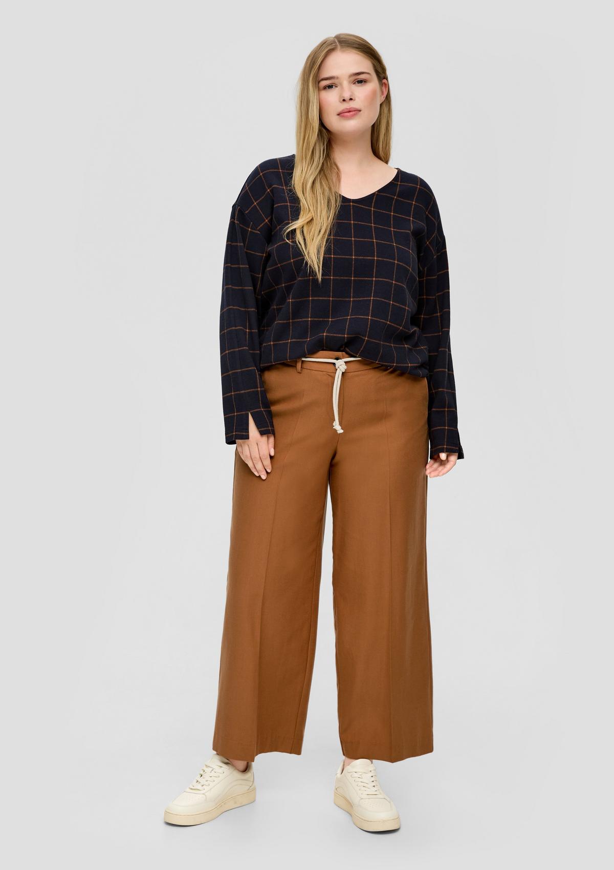 s.Oliver Regular fit: viscose blend twill trousers