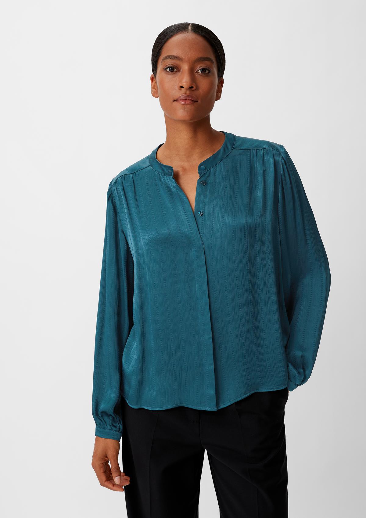 comma Satin blouse with a patterned texture