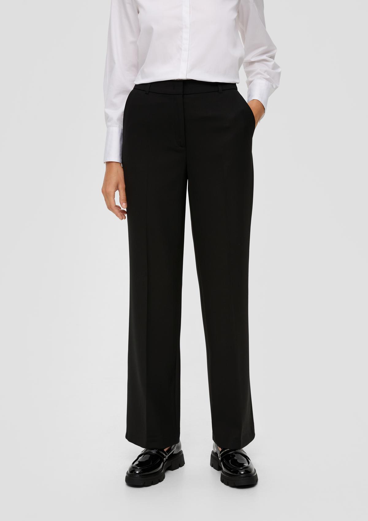 s.Oliver Regular fit: cloth trousers in a viscose blend