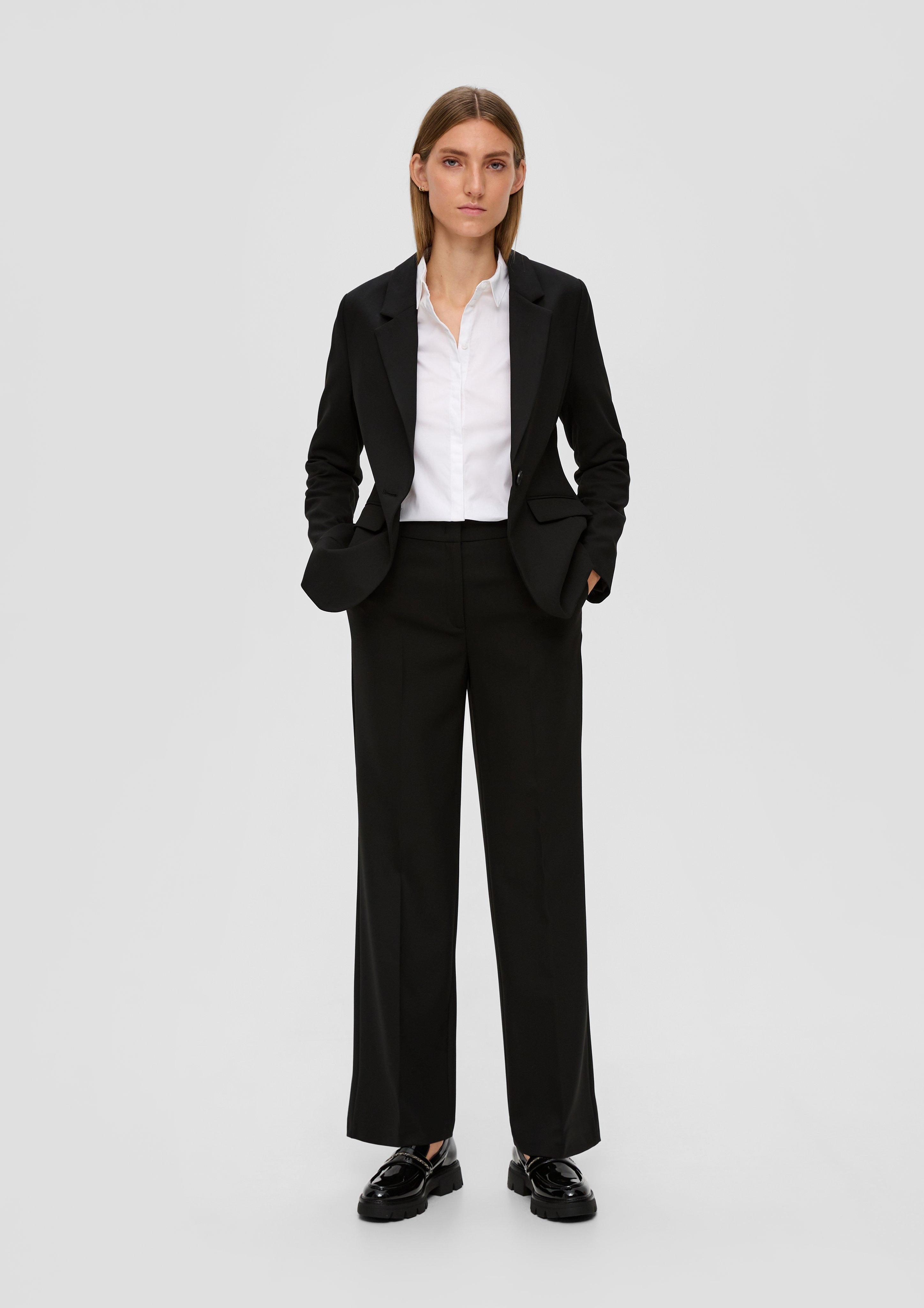 Regular fit: Cloth trousers in a viscose blend - navy | s.Oliver