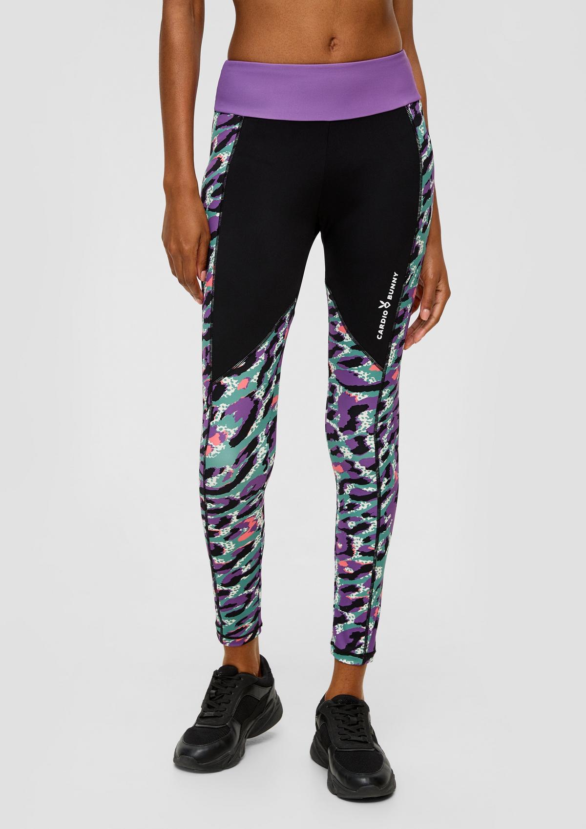 Slim fit: sporty leggings print with all-over - an multicolor