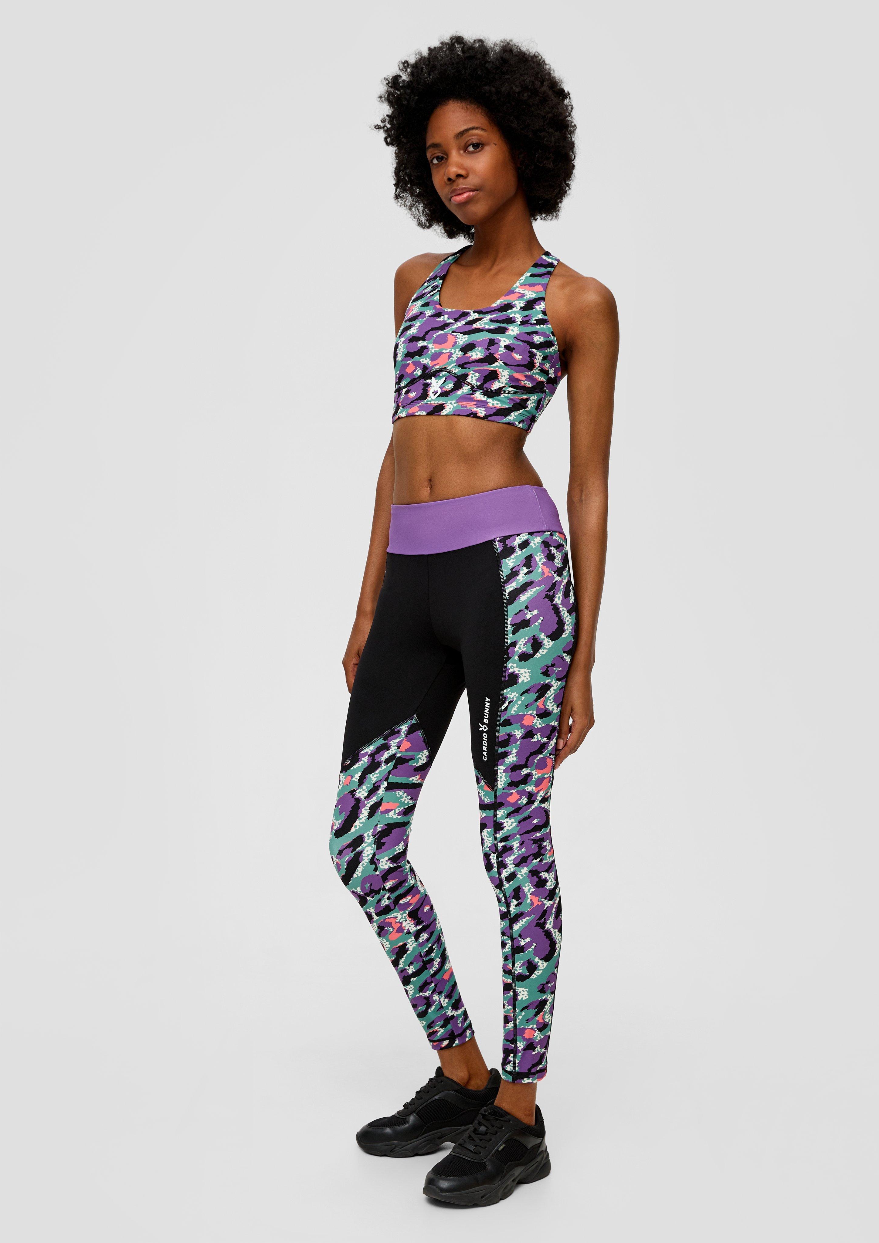 multicolor leggings with print fit: sporty an Slim - all-over